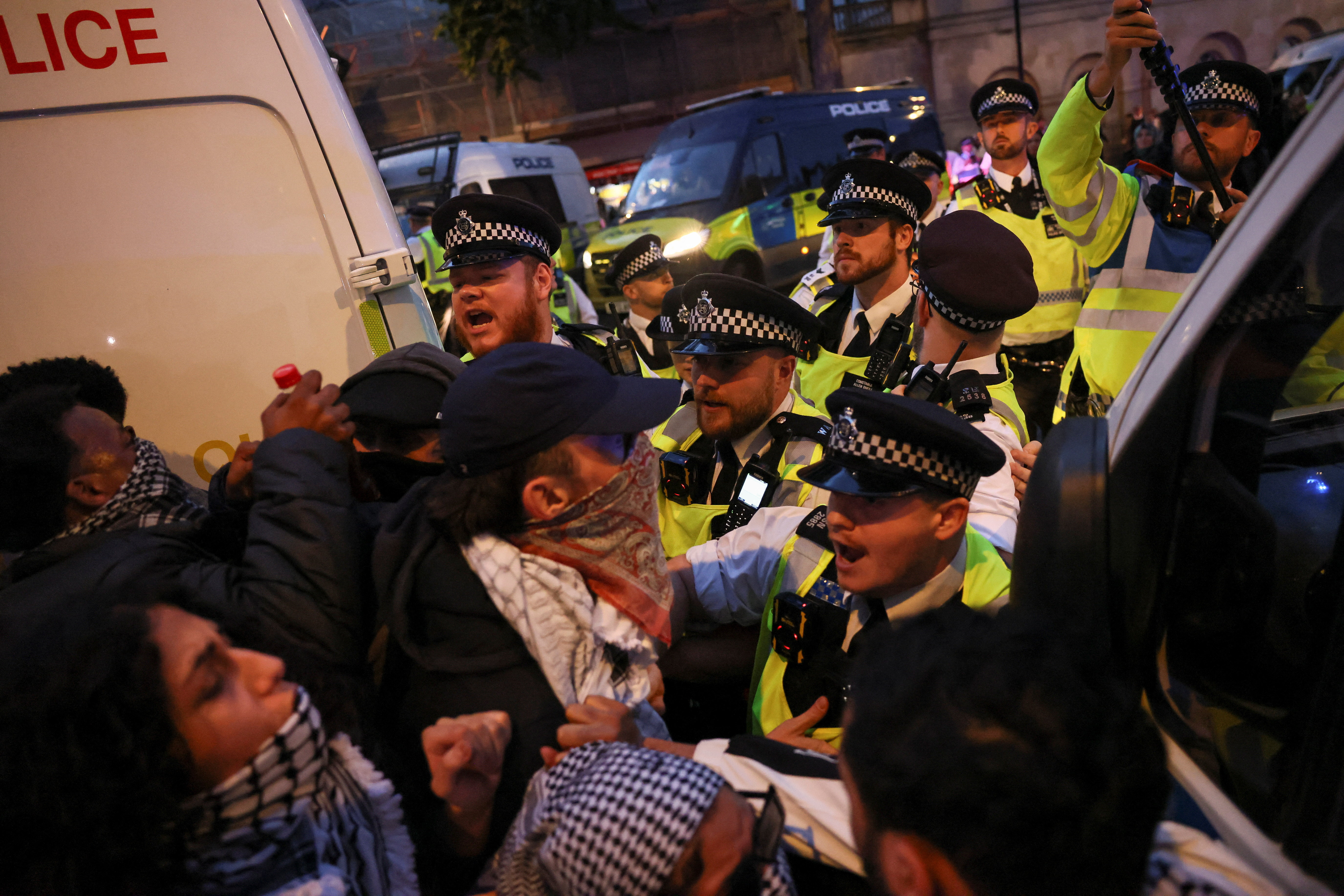 cover UK police to get new powers after latest pro-Palestinian protest