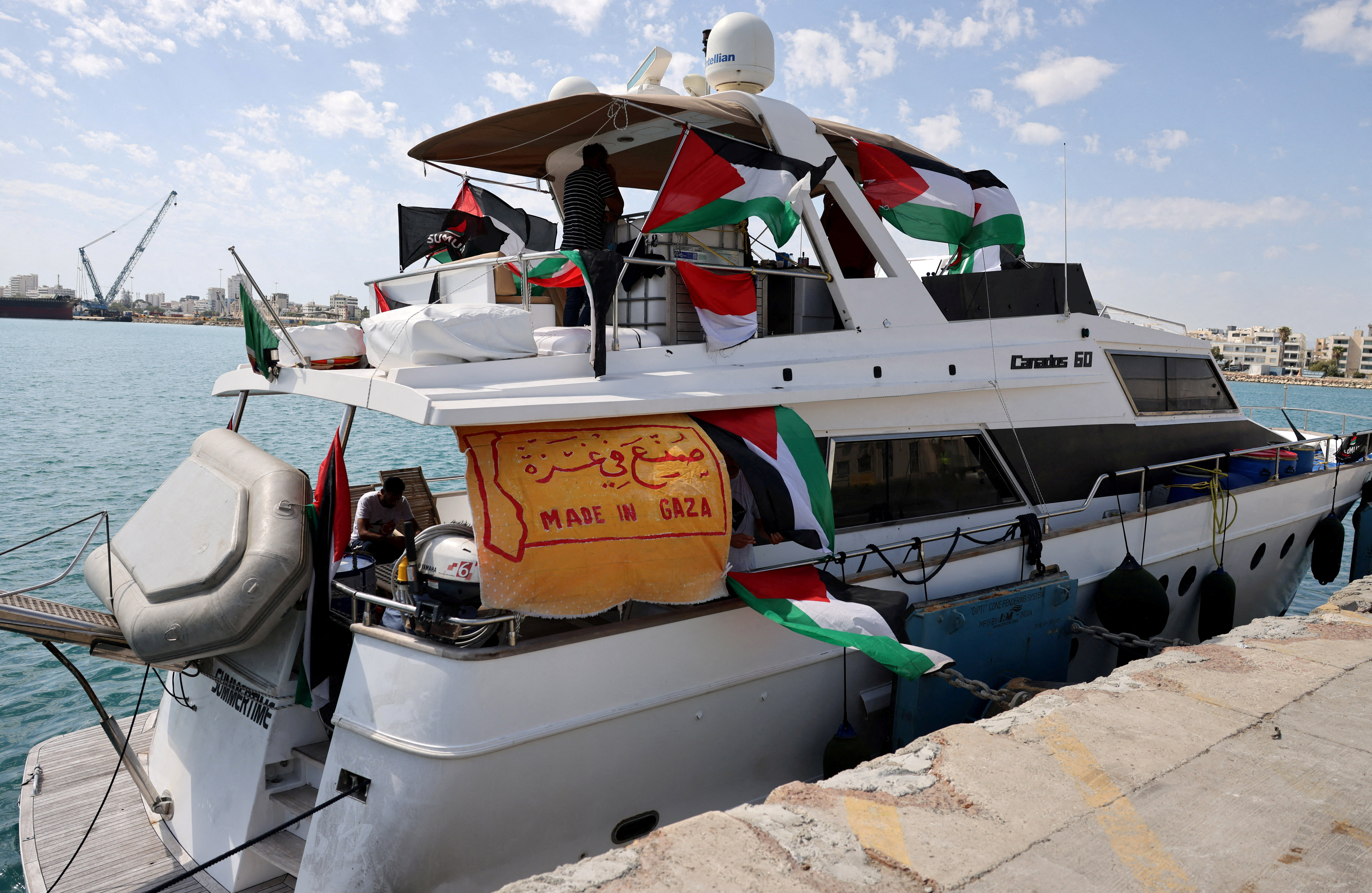cover Engine trouble keeps flotilla vessel in Ayia Napa