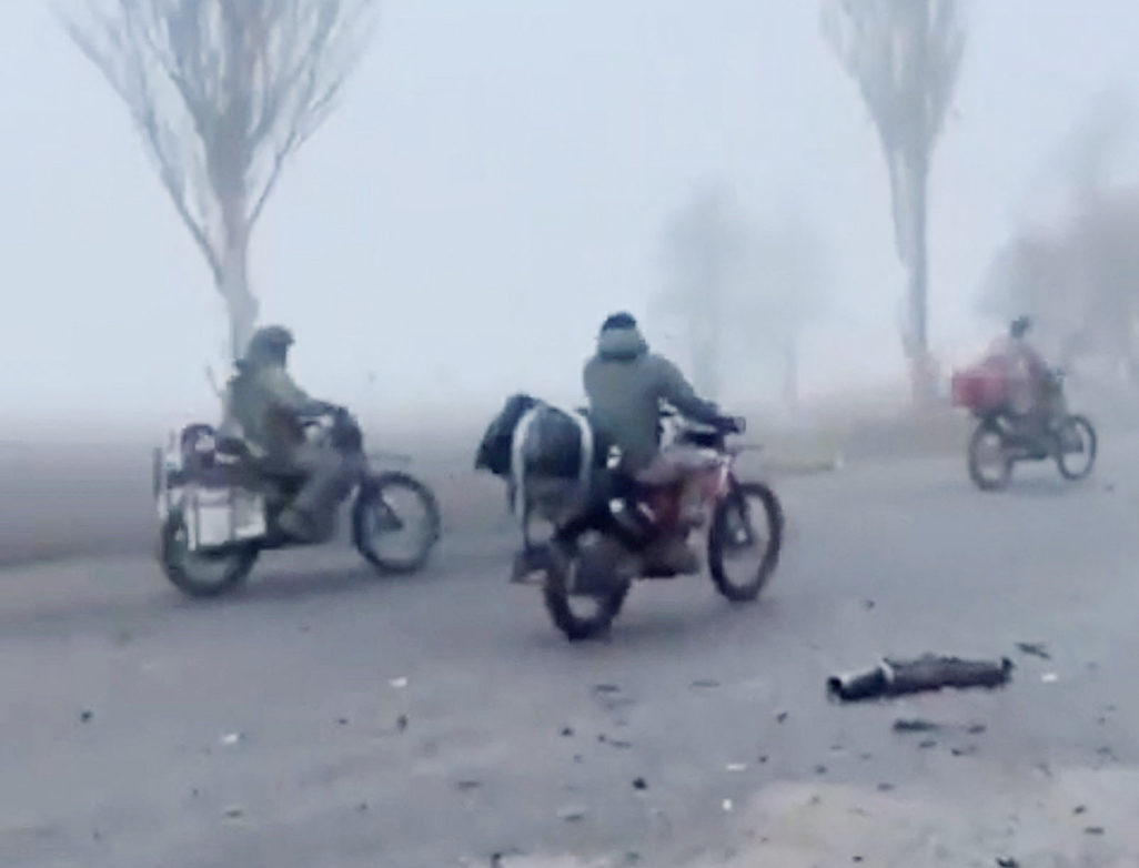 Russian forces roll ‘Mad Max’-style into battered Ukrainian city of Pokrovsk, video shows