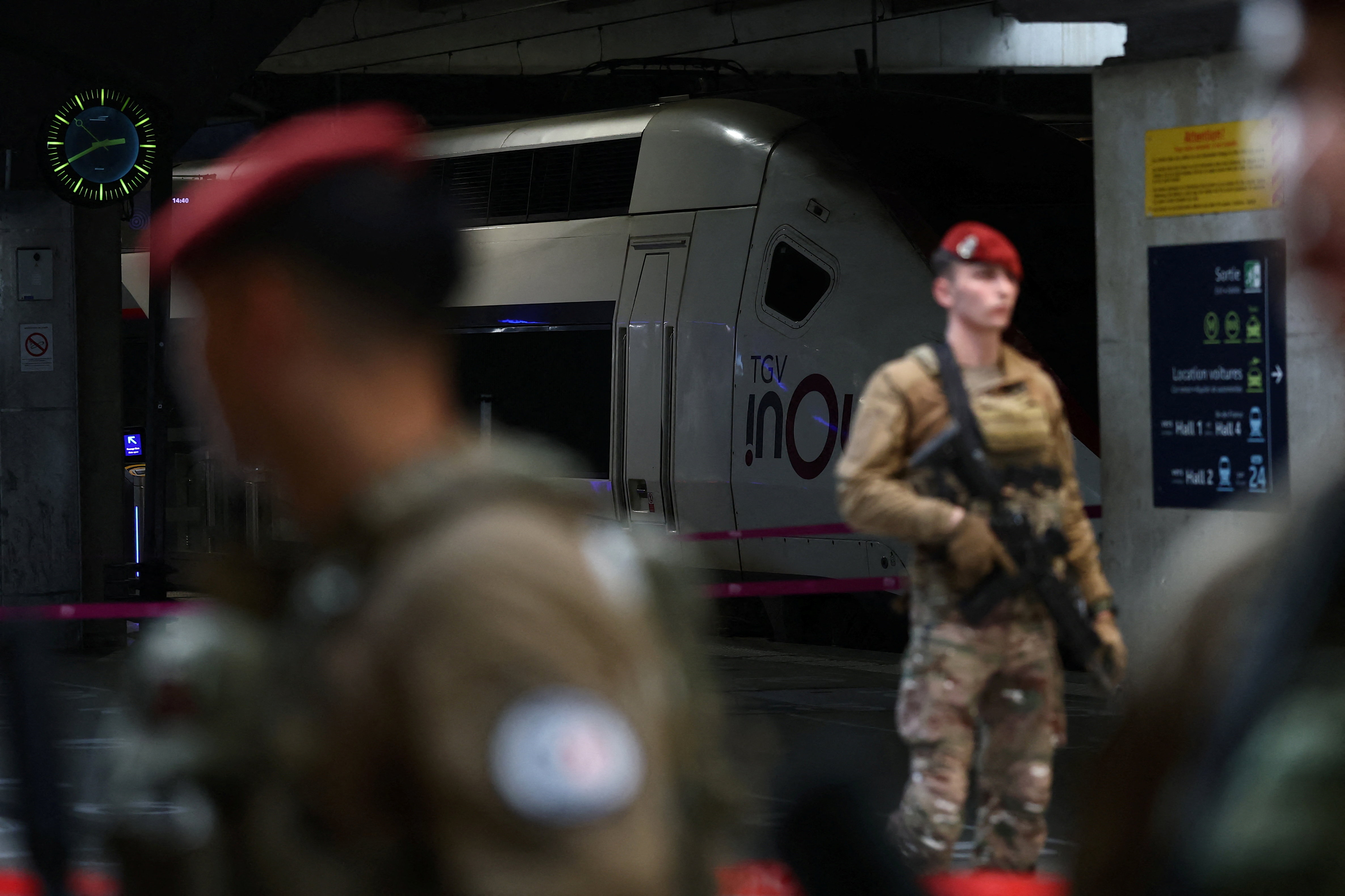 cover Paris police shoot man with knife at Montparnasse station one day after anniversary of 2015 attacks