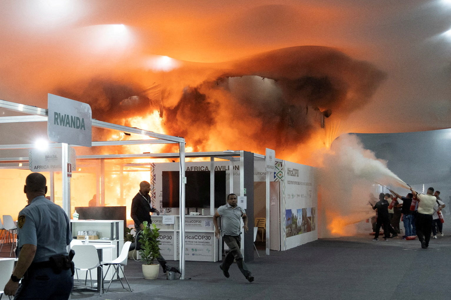 cover Fire disrupts COP30 climate talks as UN chief urges deal