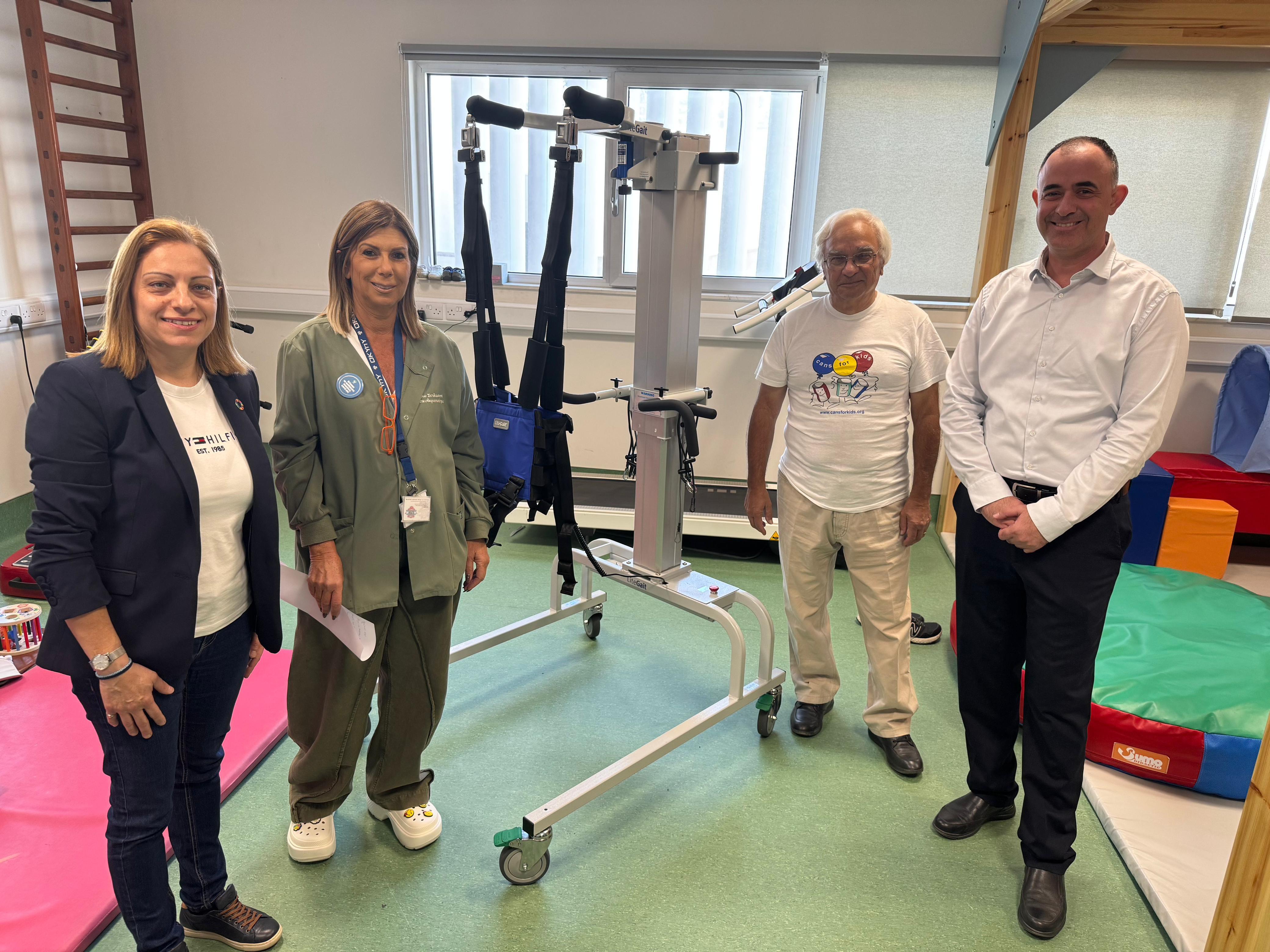 cover Cans for Kids charity donates medical equipment to Larnaca hospital
