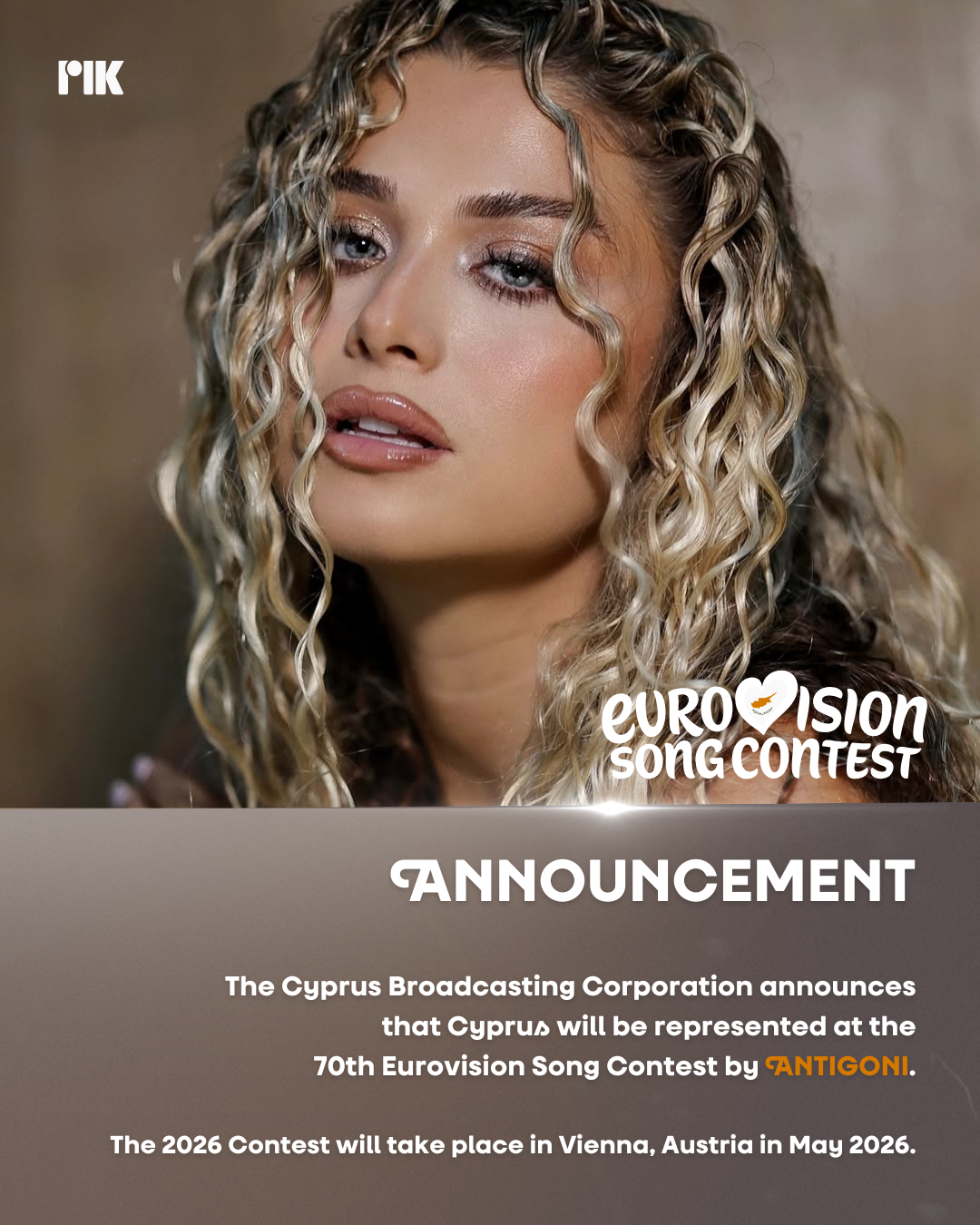 cover Antigoni to represent Cyprus at Eurovision 2026