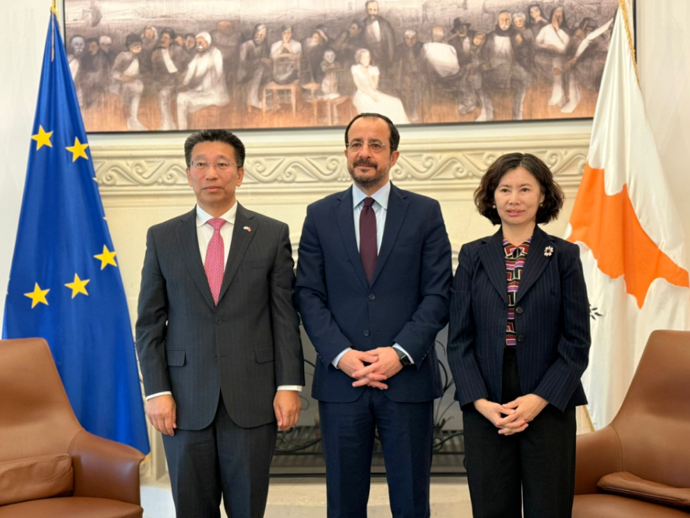 cover Ambassador Liu Yantao pays farewell call to President Christodoulides