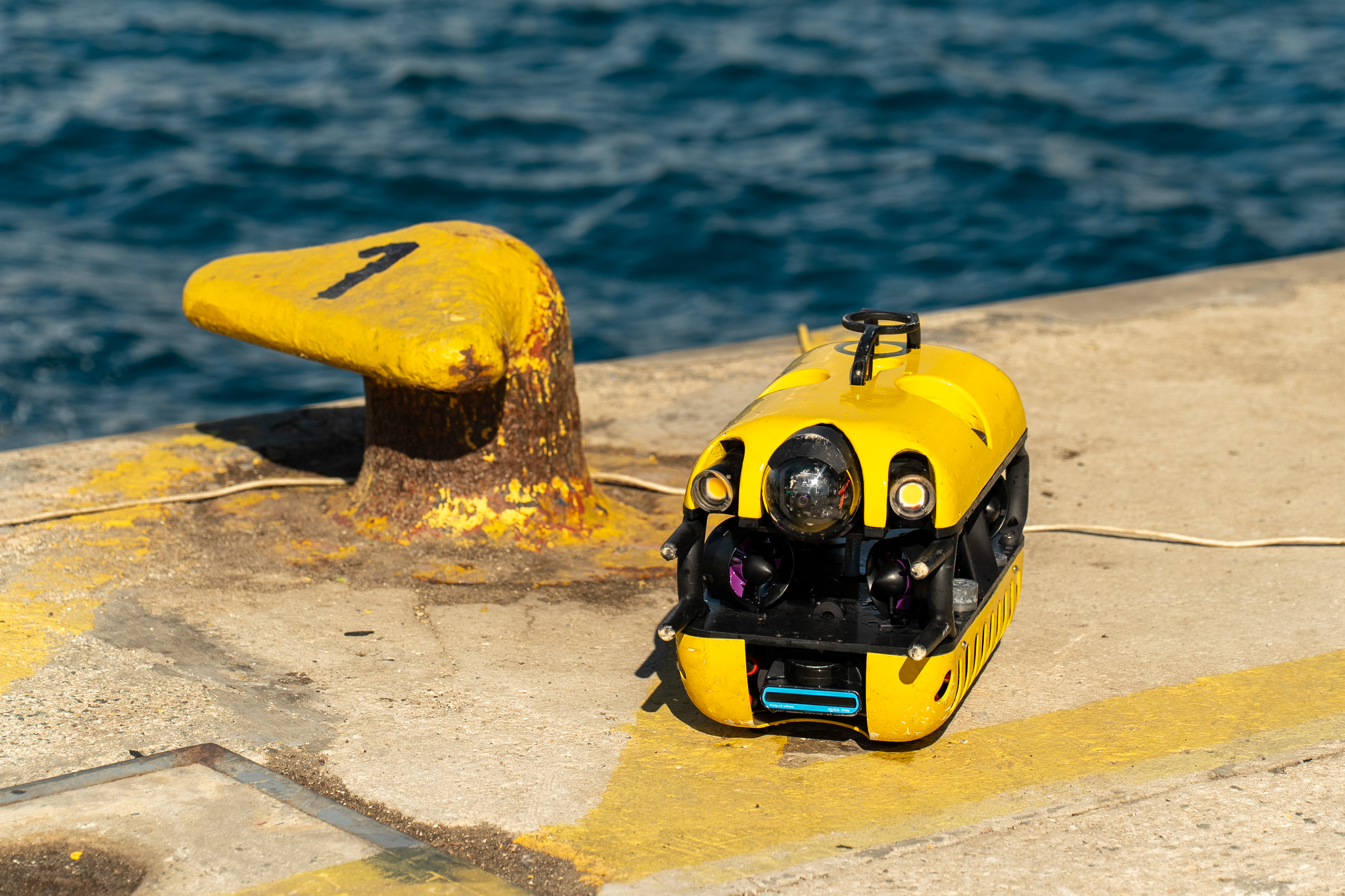 Larnaca, port, robot, robotics, environment, litter, trash, debris
