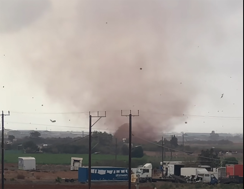 cover Tornado strikes Avgorou, damaging homes and power network