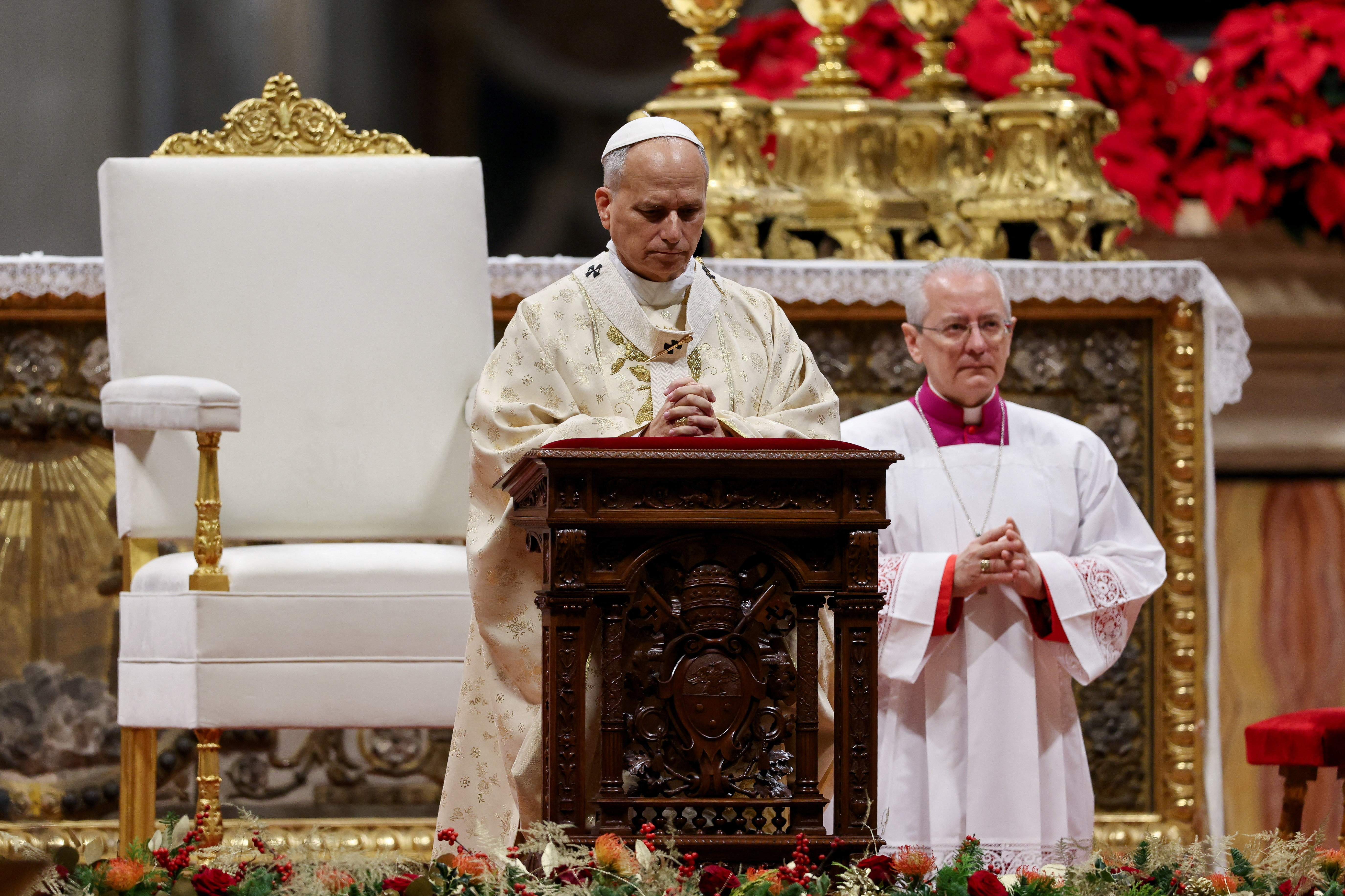 In first Christmas sermon, Pope Leo decries conditions for Palestinians in Gaza