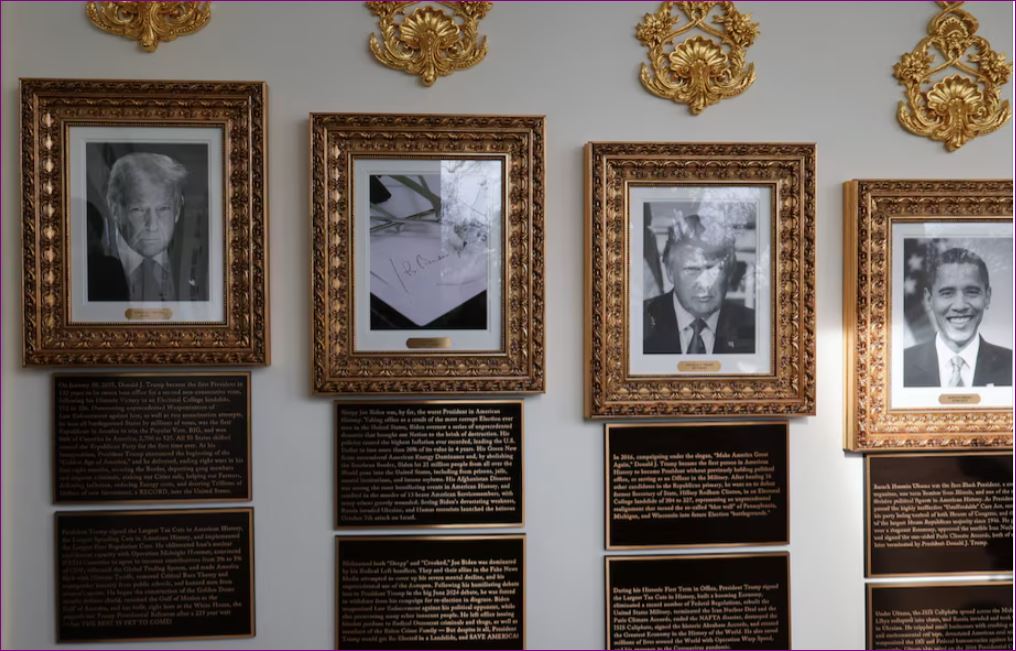 cover Trump&#8217;s &#8216;Presidential Walk of Fame&#8217; calls Biden ‘Worst President,’ replaces portrait with Autopen