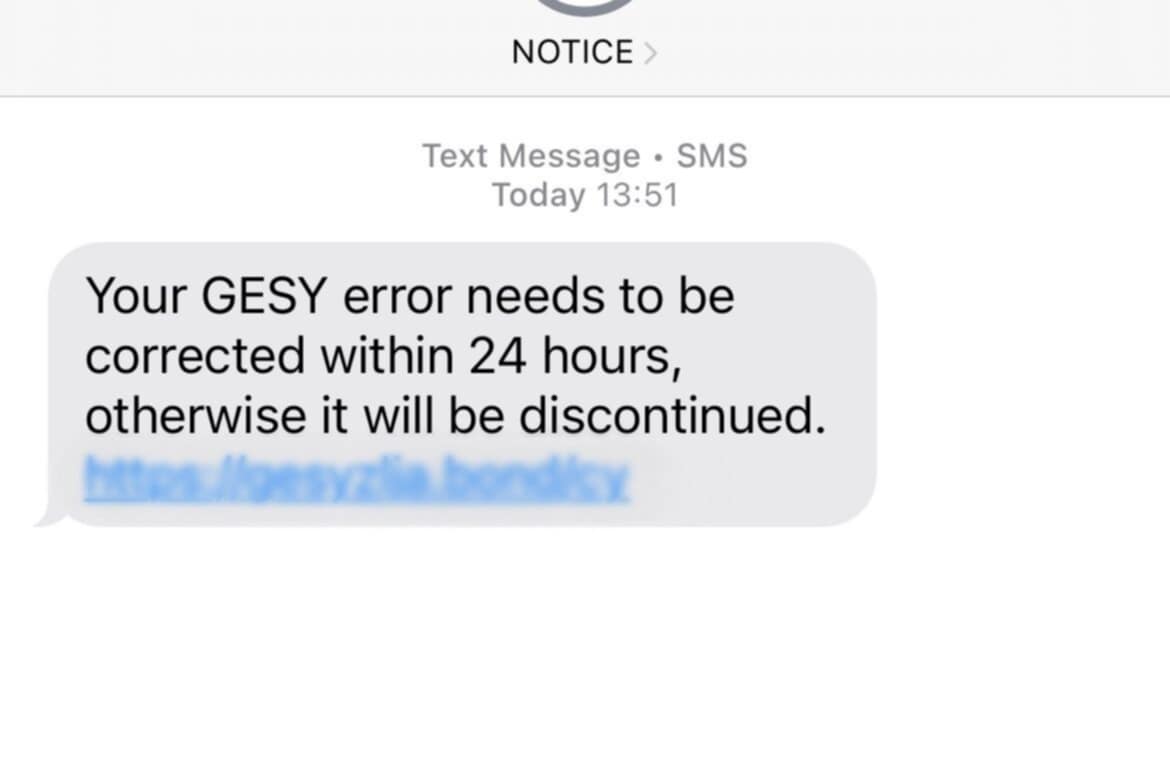 image Police warn of Gesy SMS scam
