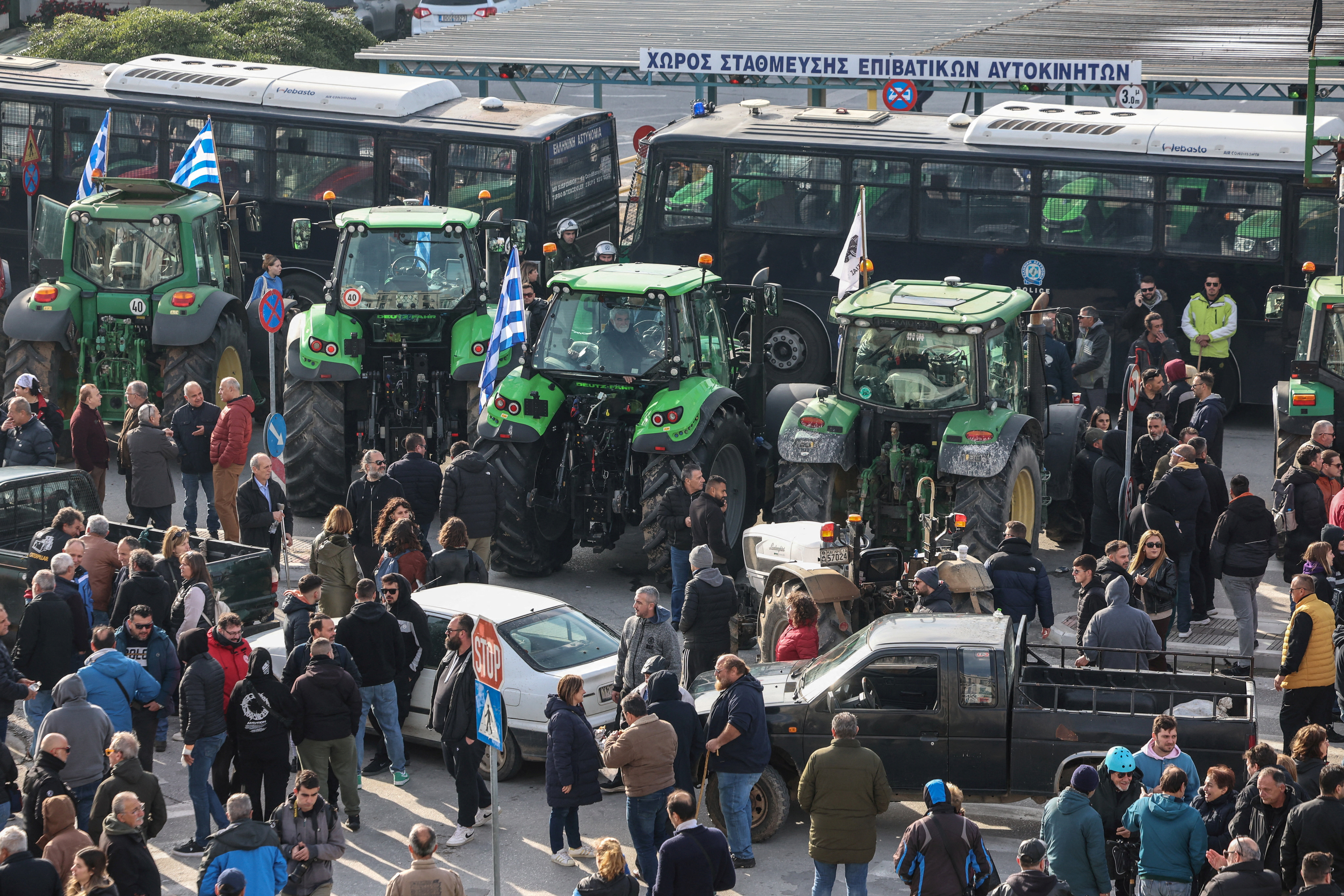Protesting Greek farmers disrupt port operations as nationwide blockades persist