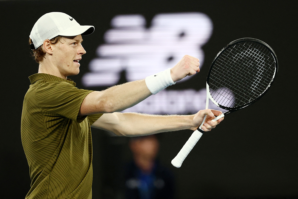 cover Sinner thumps Shelton for Djokovic showdown in  semis