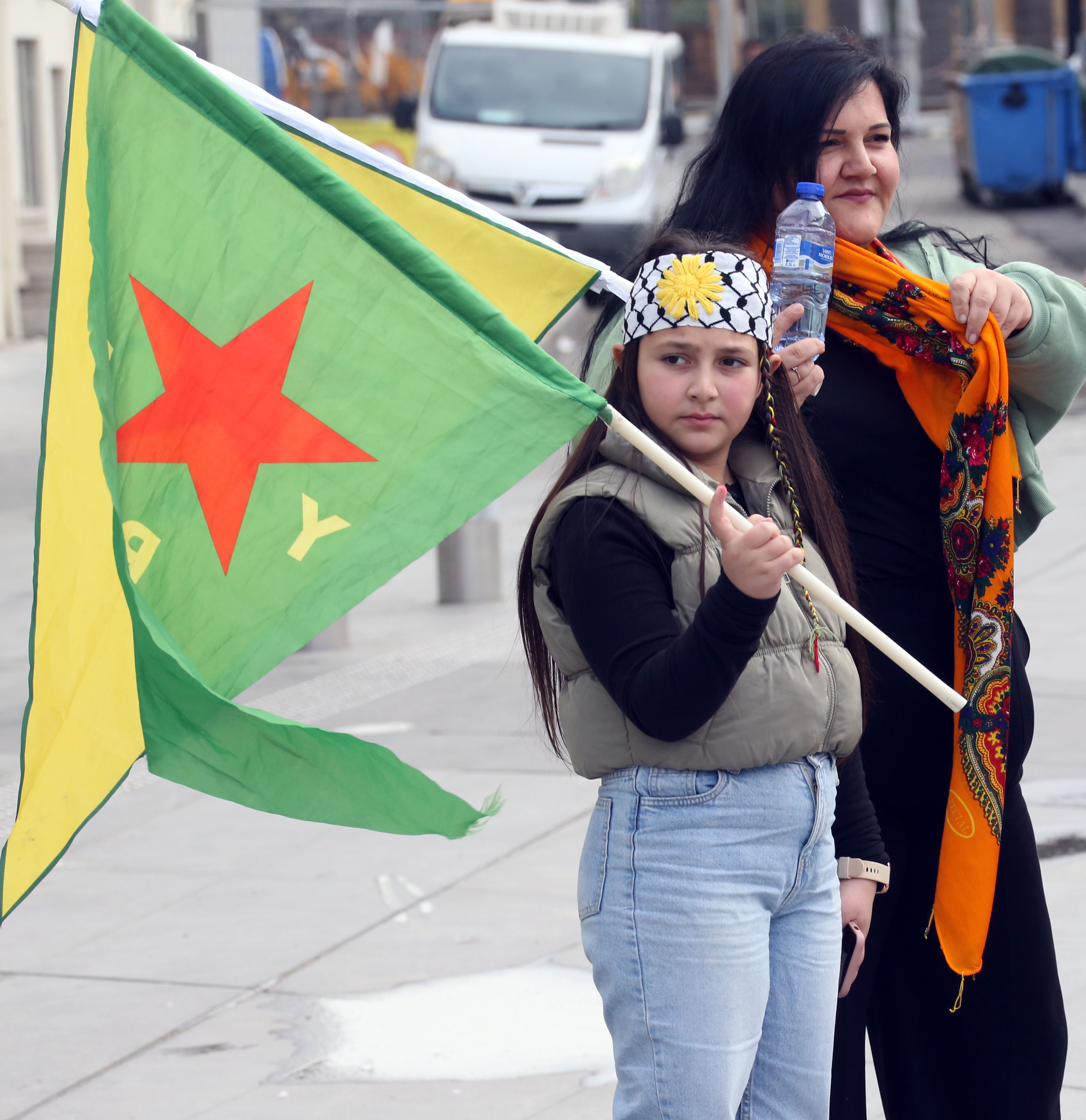 Kurd, Syria, Kurdish, protest, Eleftheria square