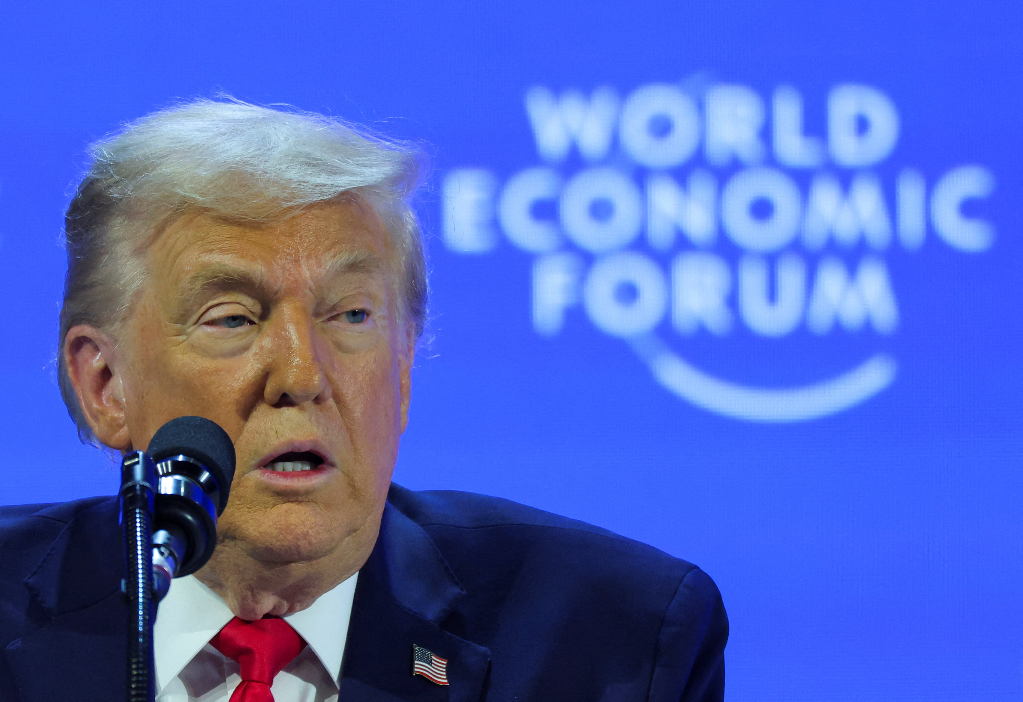 image Trump tells Davos the US will not use force to gain Greenland, calls Denmark ungrateful