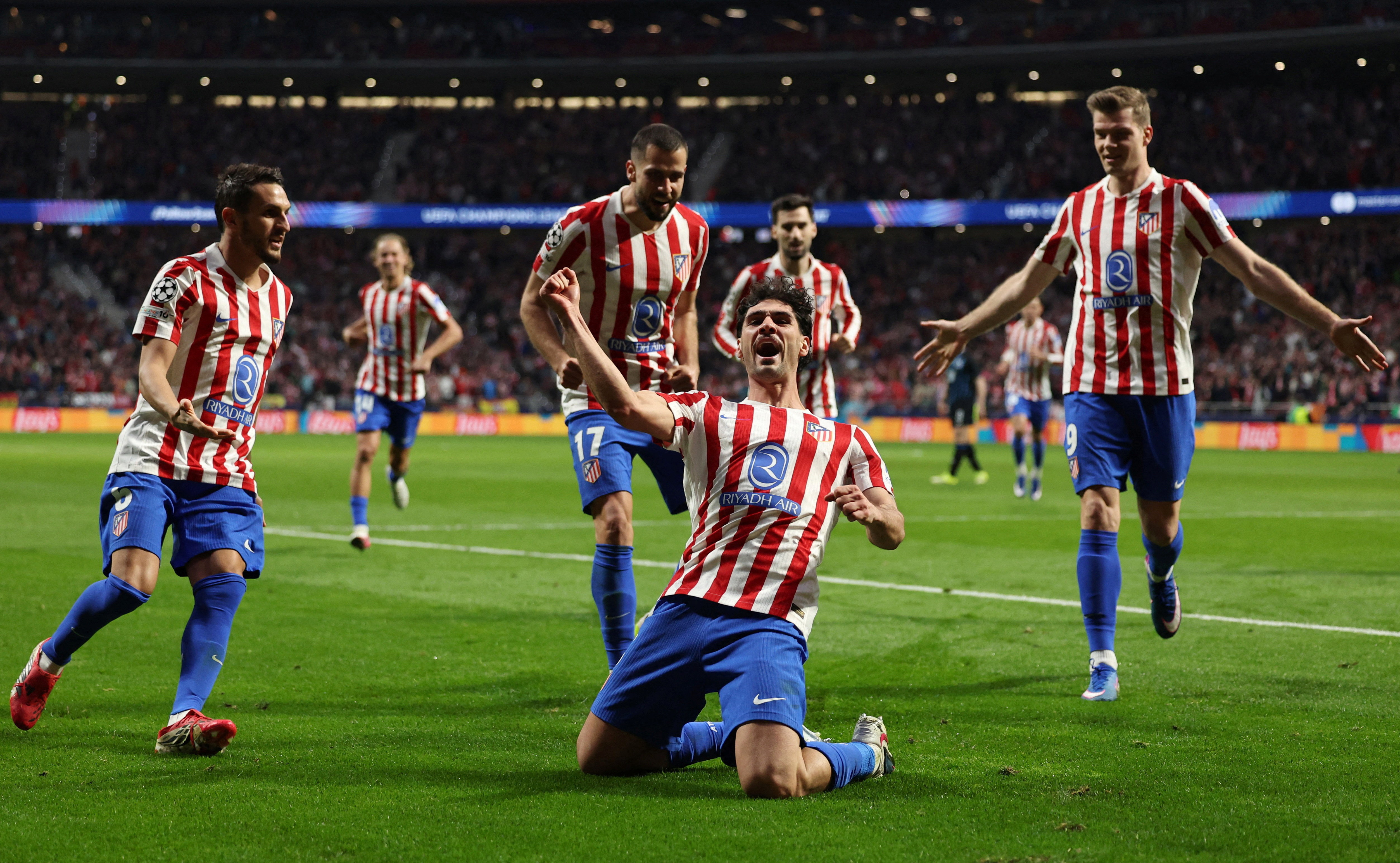 Sorloth hat-trick sends Atletico Madrid into Champions League last 16