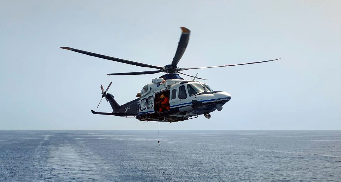 cover Helicopter rescues two paddleboarders swept out to sea off Larnaca