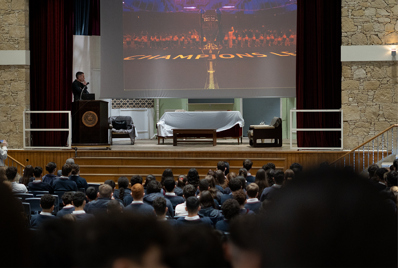 UEFA elite referee István Kovács inspires AAL students at special assembly