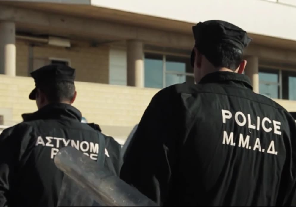 image Police vehicles destroyed after football fans clash