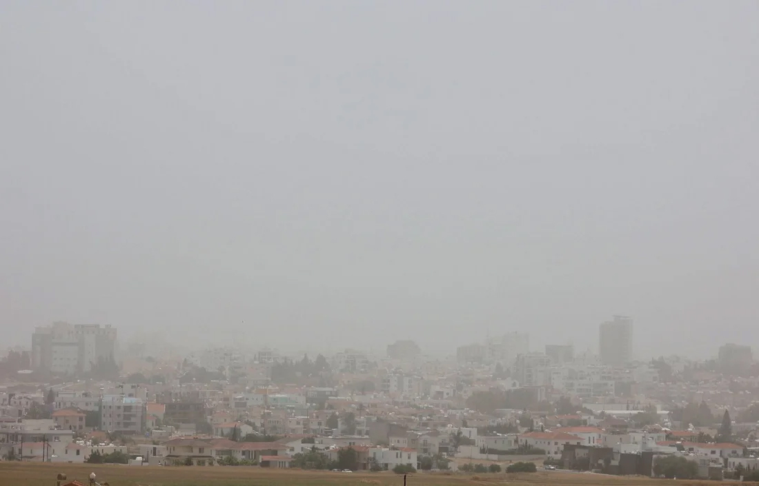 cover Paphos, Limassol affected by high dust levels