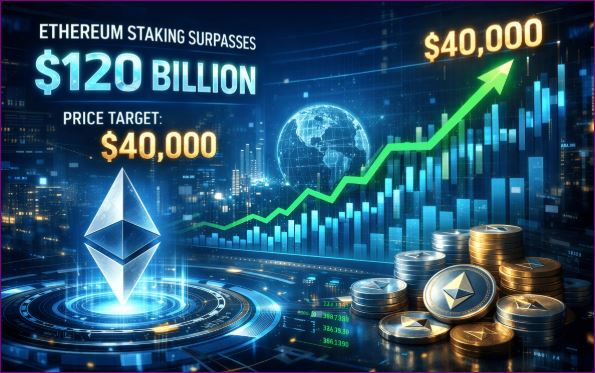 Ethereum staking surpasses $120 billion, price expected to reach $40,000