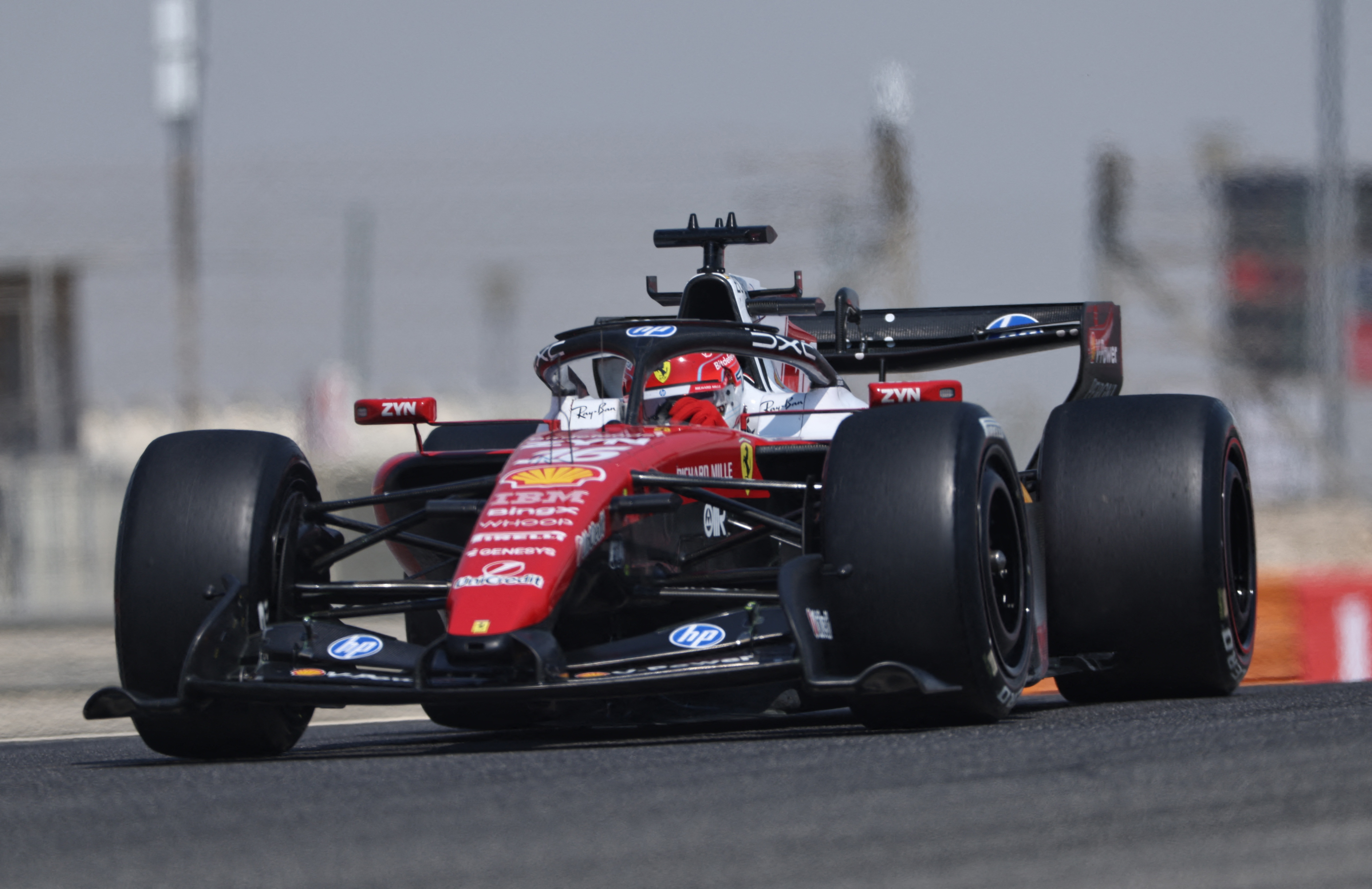 cover Leclerc fastest for Ferrari on final day of F1 testing