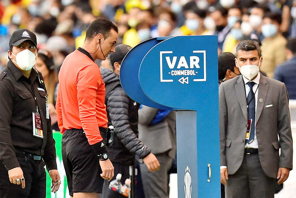 image VAR delay sparks controversy as player sent off after half-time