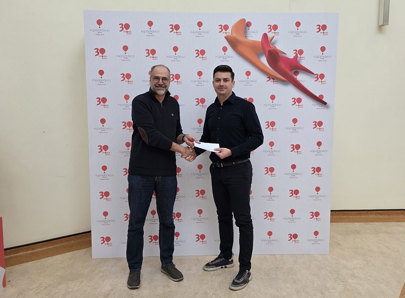 cover Alambra delivers cheque in support of Karaiskakio Children&#8217;s Cancer Centre