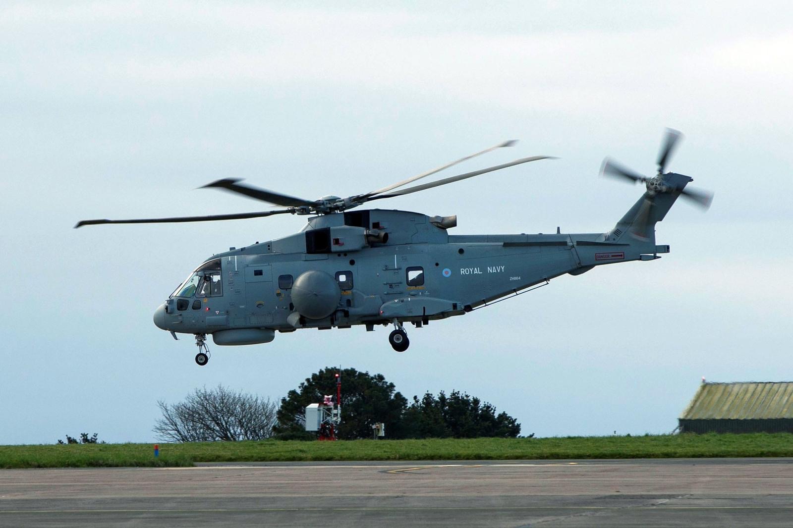 image British Merlin helicopter deploys to Cyprus