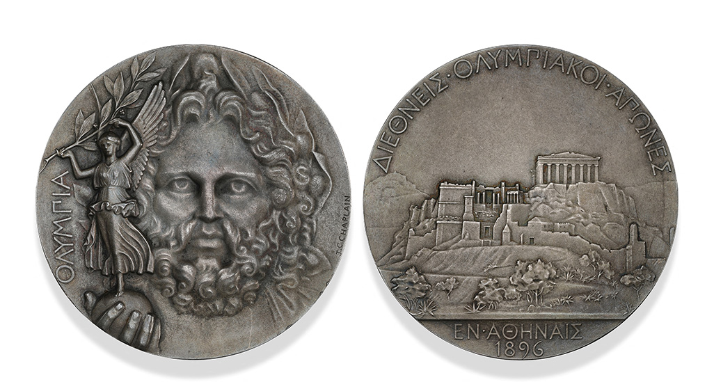 cover Medal from first modern Olympics fetches three times estimate at auction