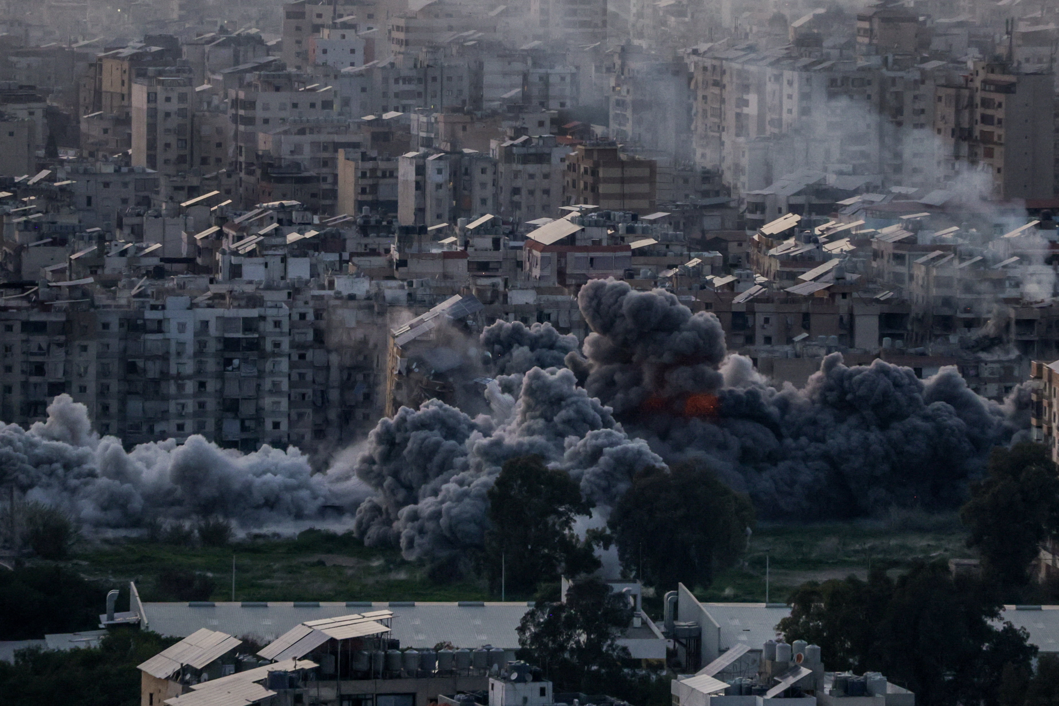 image Israeli airforce pounds Beirut, Lebanon death toll rises