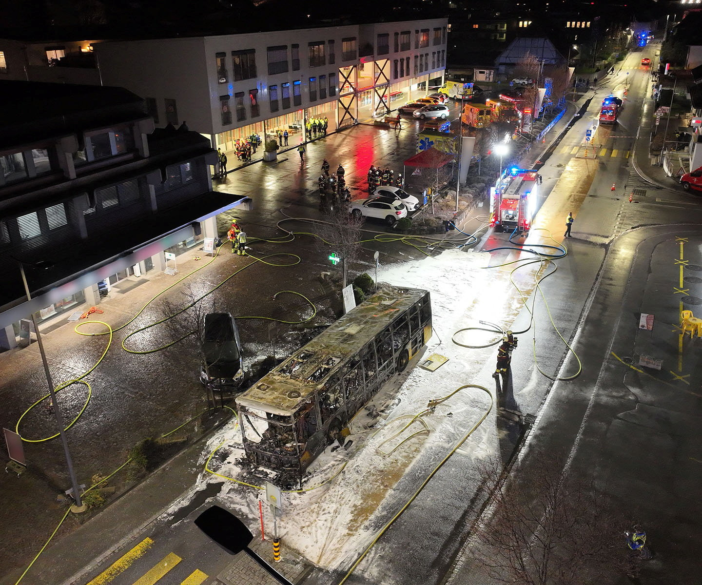 image Six killed in Swiss bus blaze, after person sets himself on fire