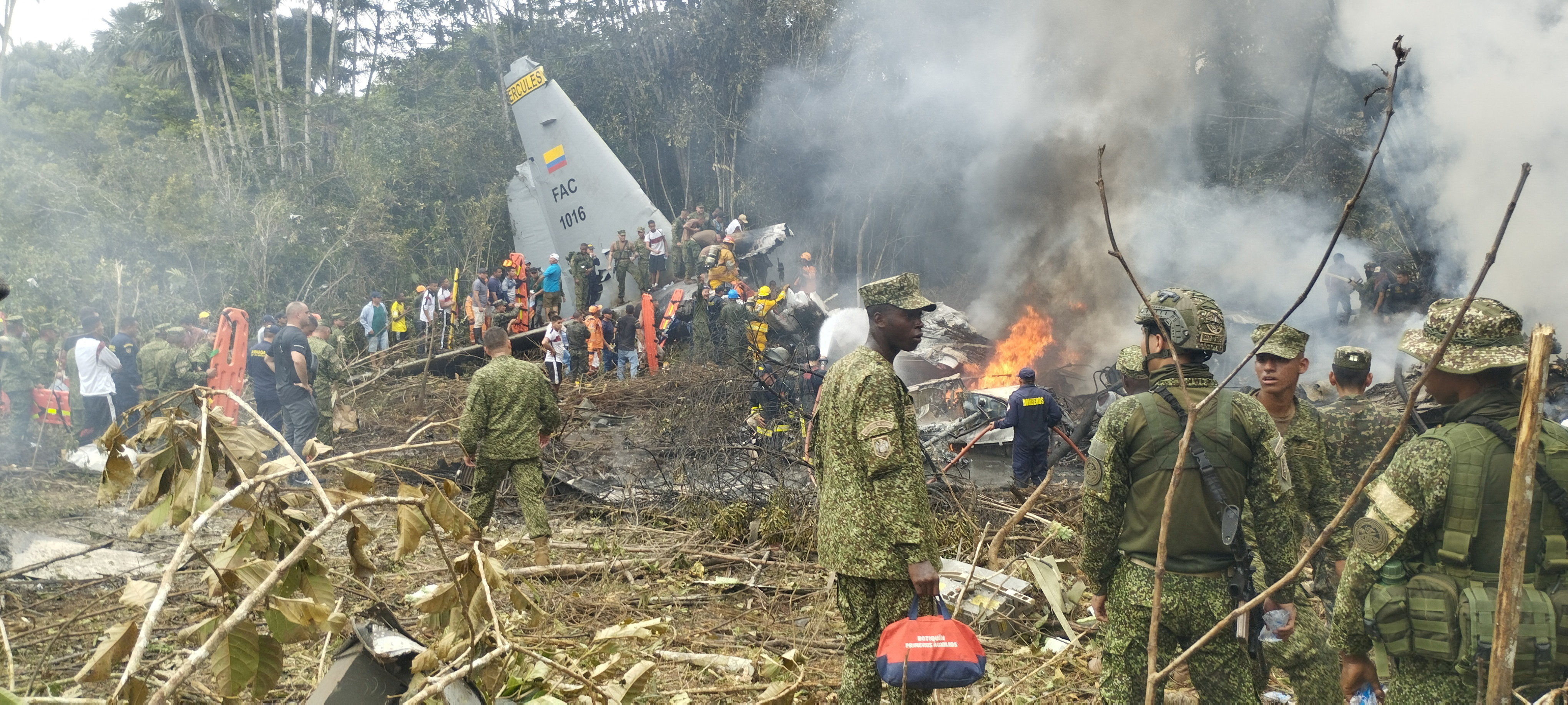 cover Colombia military plane crash kills 66, four still missing