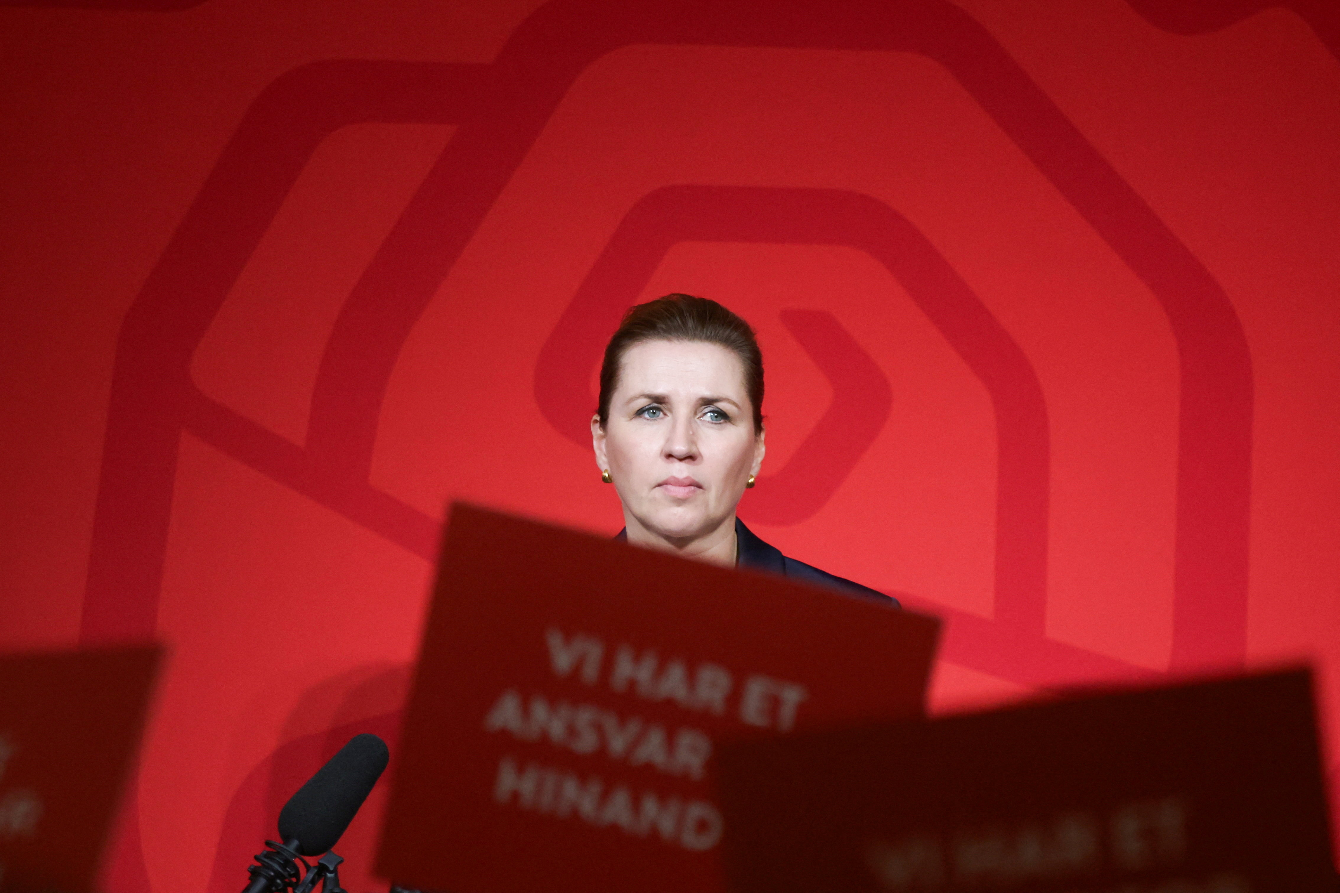 cover Denmark&#8217;s Frederiksen bruised in election, coalition talks loom