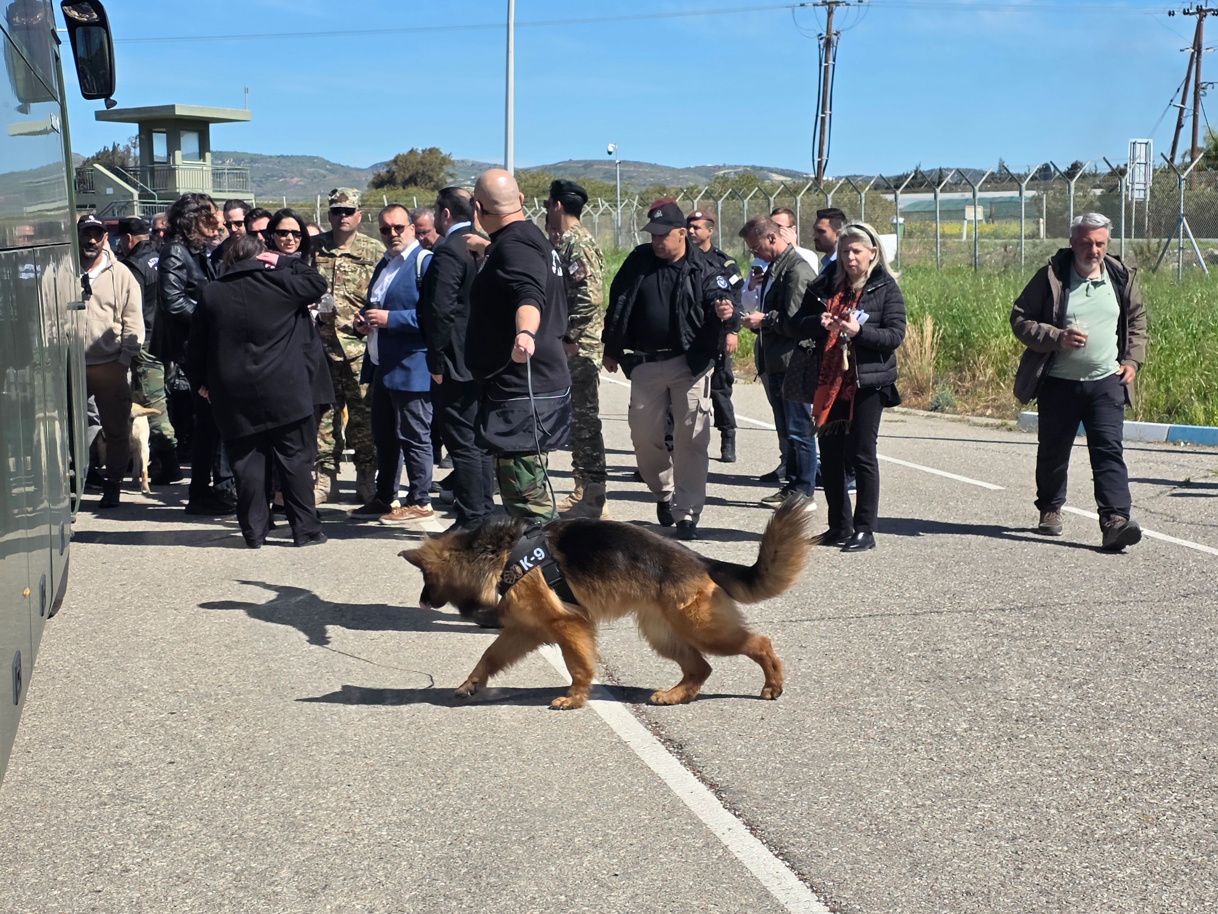 cover Tight security at air base ahead of Christodoulides, Mitsotakis, Macron meeting