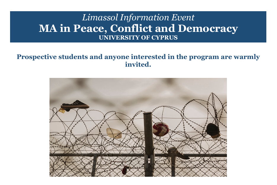 image Discover the MA in Peace, Conflict and Democracy – Information event in Limassol