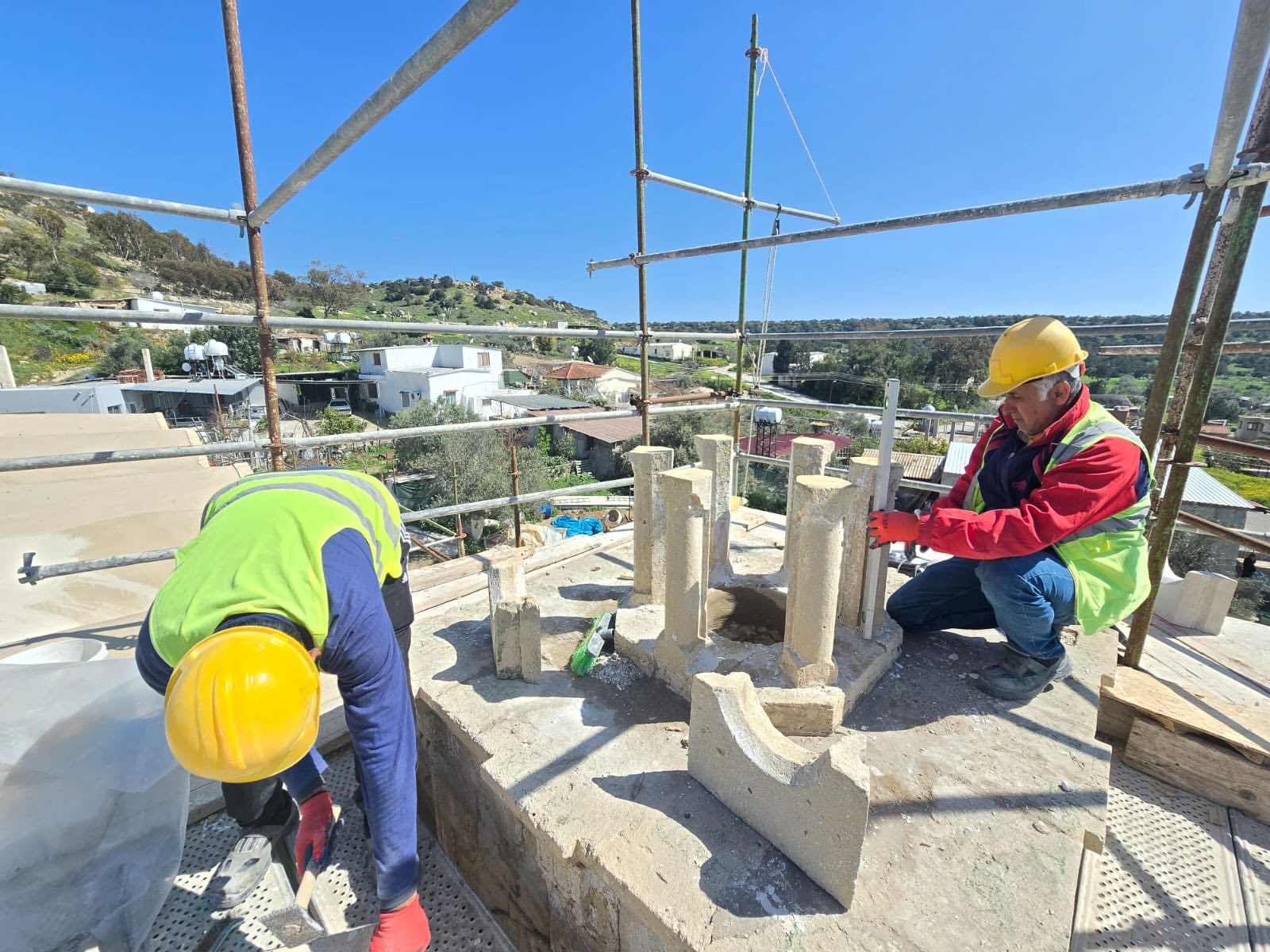 image Conservation work ongoing at Karpasia village church
