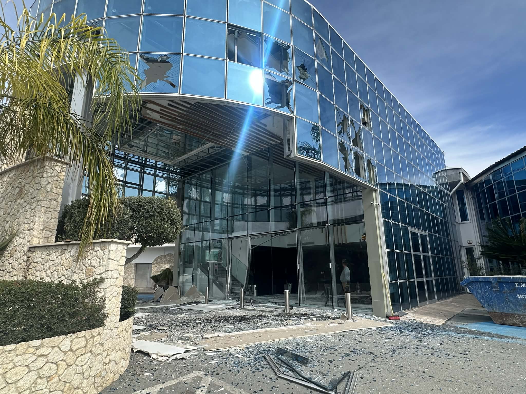 cover Bomb explodes at Pavilion in Lakatamia