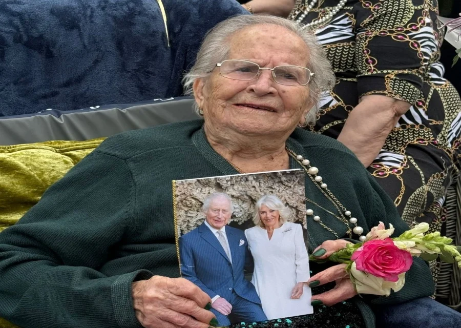 cover Cypriot centenarian in UK receives birthday card from King Charles
