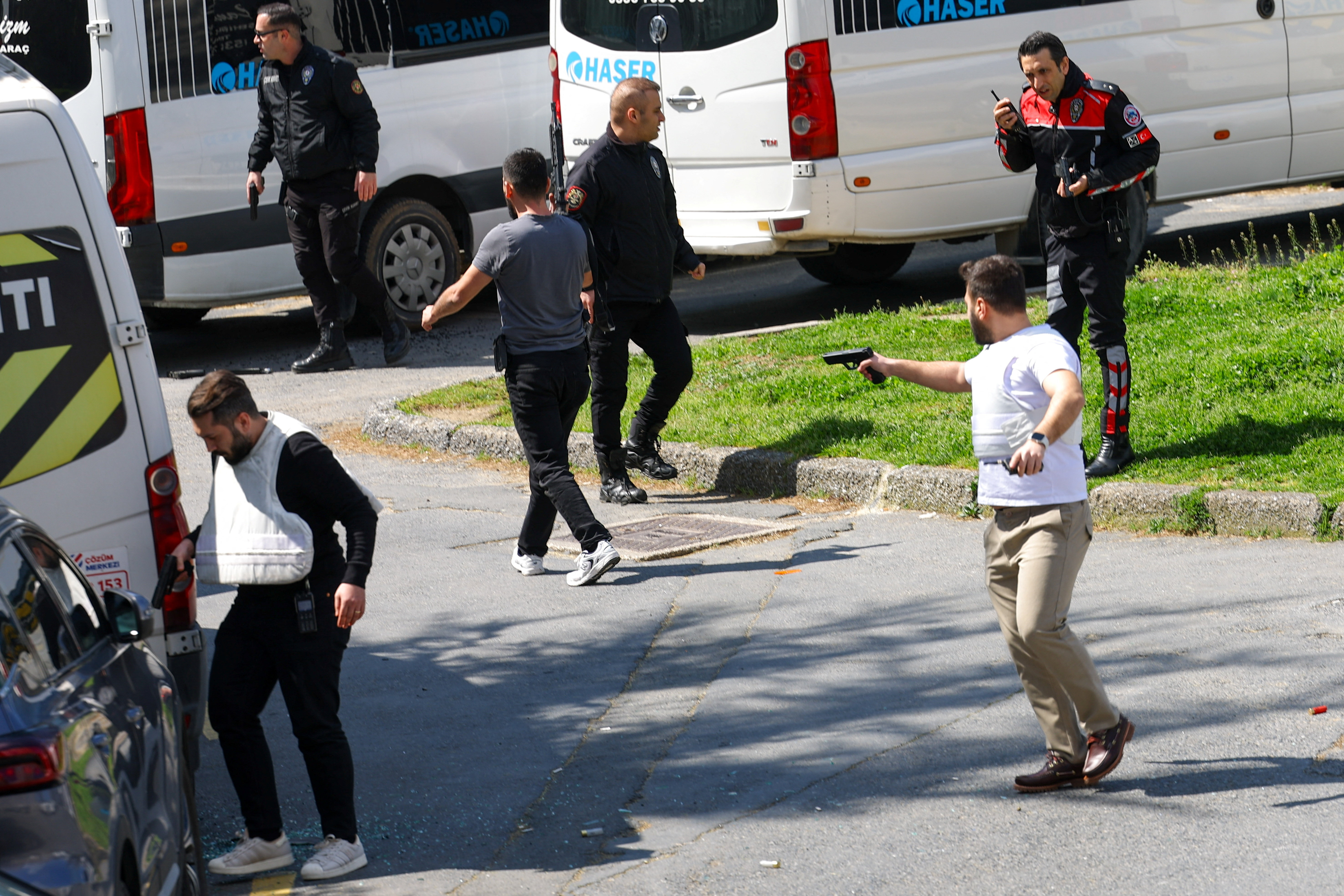 cover Three people killed in gun clash near Israeli consulate in Istanbul, media says 