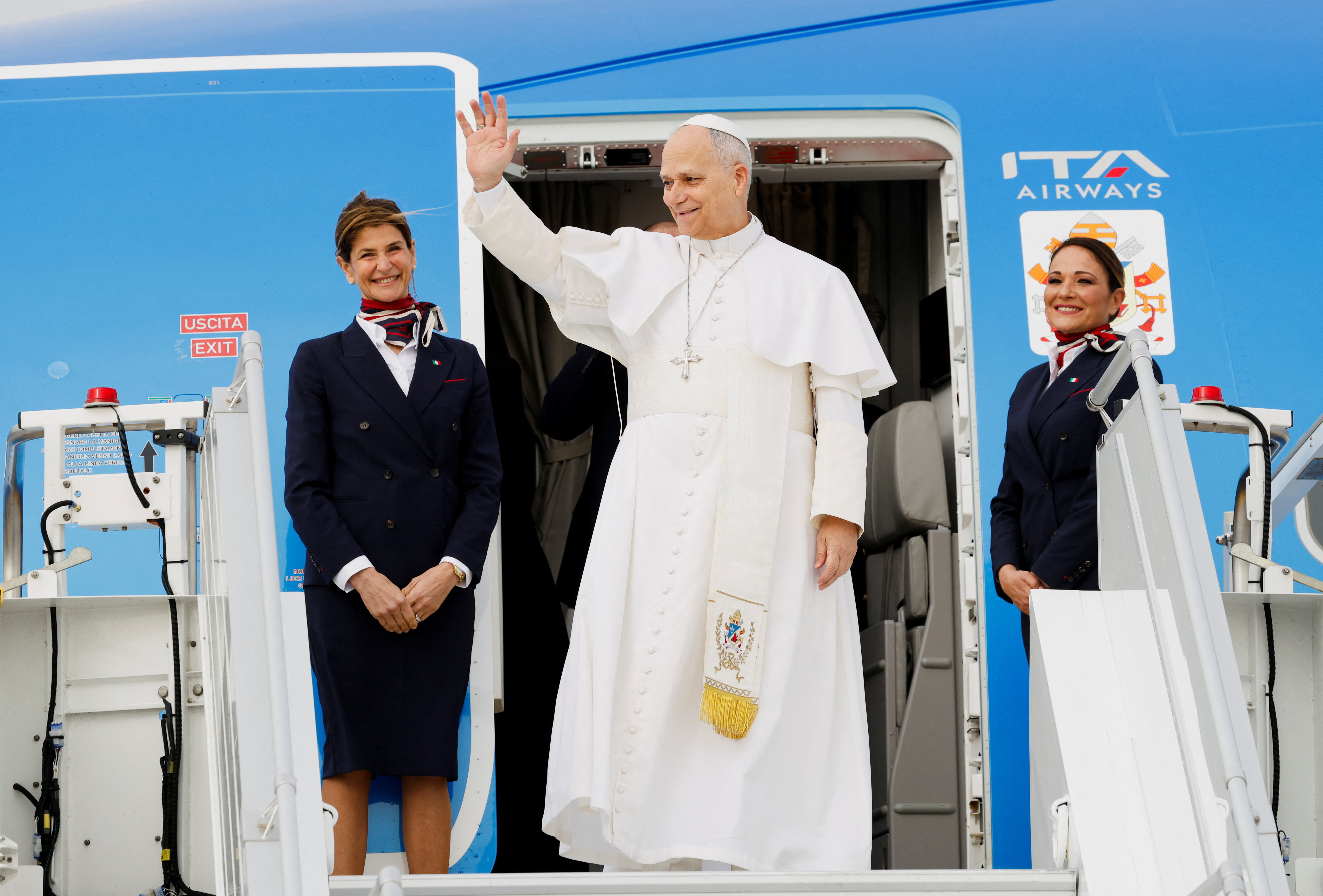 cover Pope Leo begins 10-day Africa tour as Trump attacks Church leader