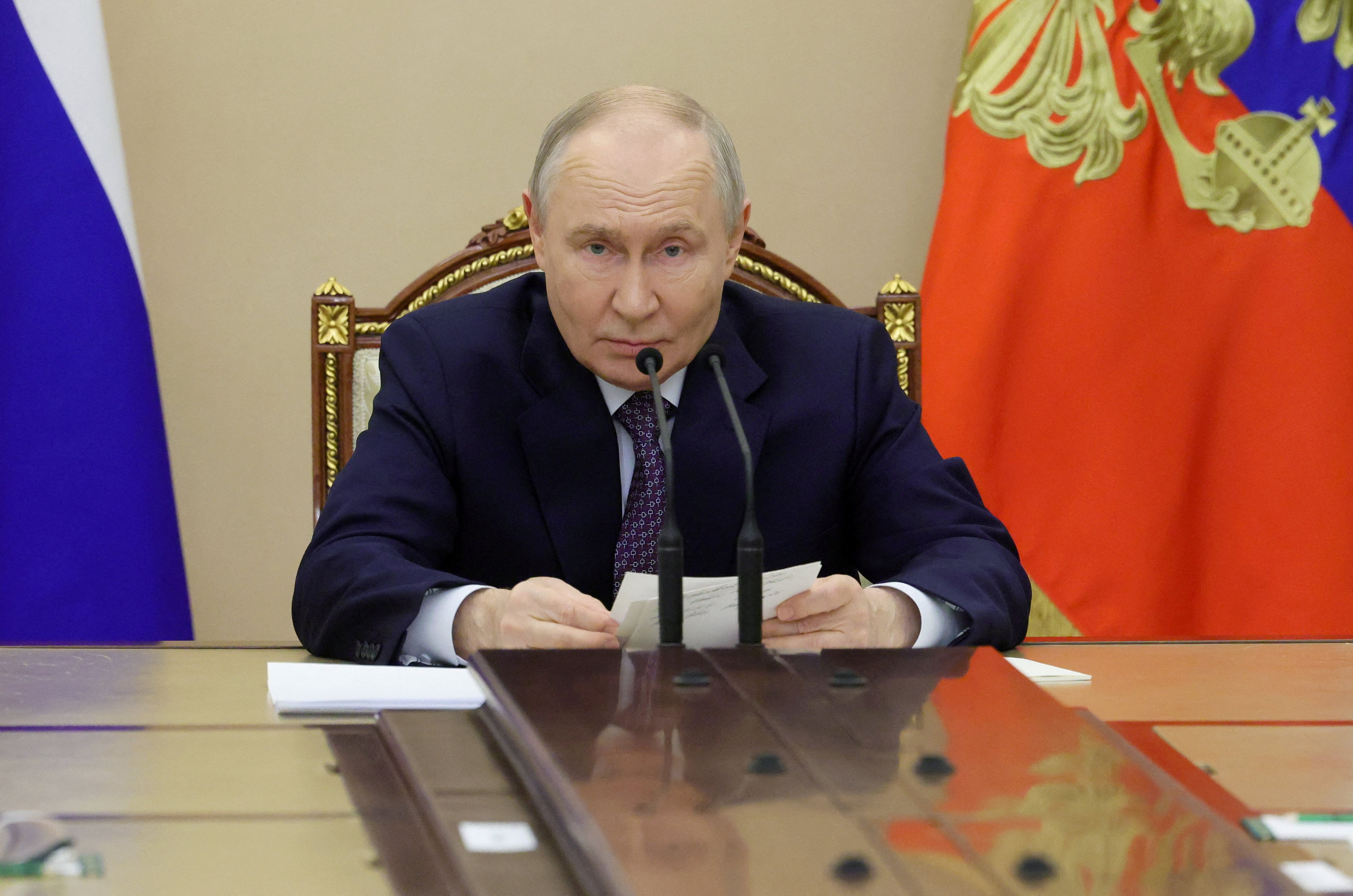 image Putin says Ukraine has intensified attacks on civilian targets in Russia