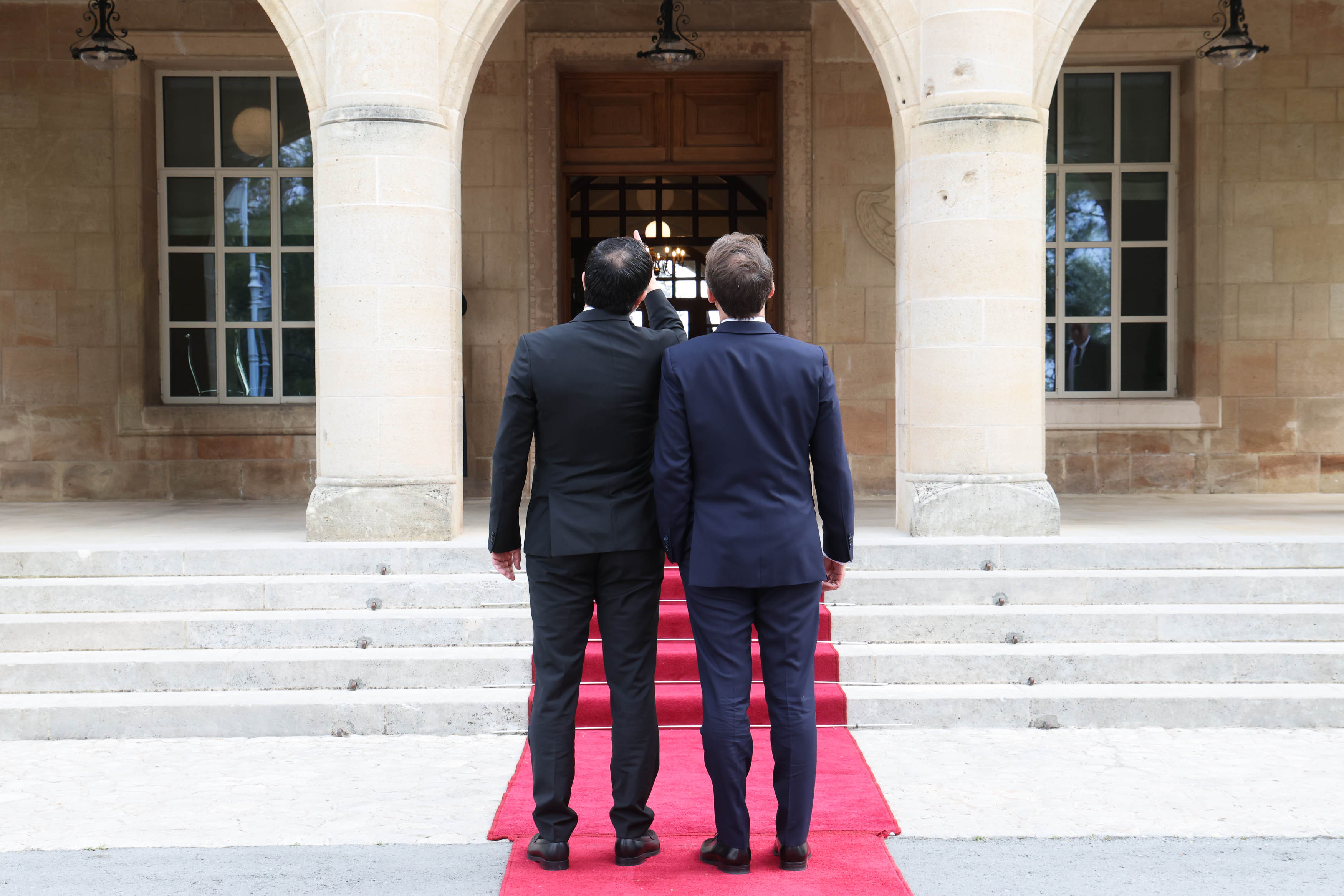 Christodoulides, Macron, France, presidential palace