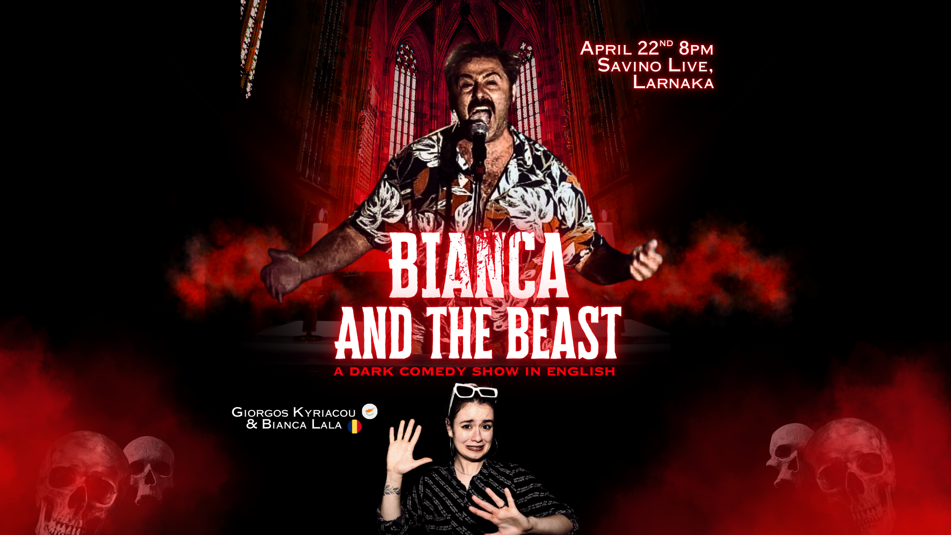 Dark comedy show in English tours the island