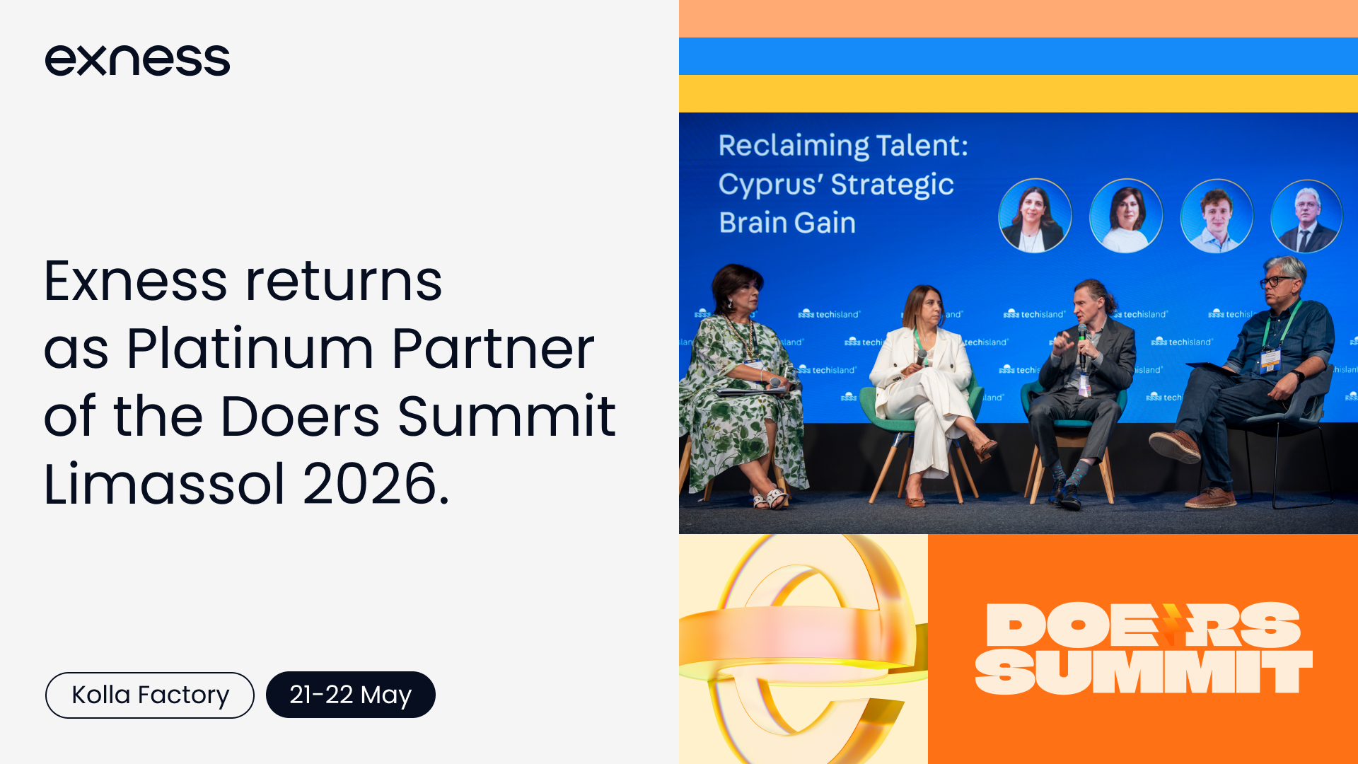 image Exness returns to the Doers Summit Limassol 2026, reinforcing its role in Cyprus’ tech and talent ecosystem
