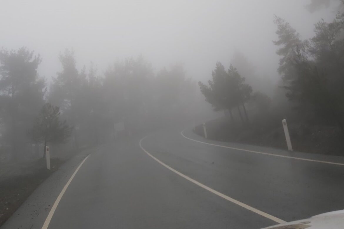 cover Thick fog affecting mountainous Limassol traffic