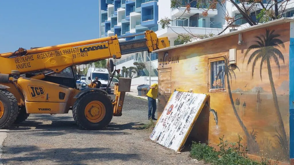 cover Illegal enterprises demolished on Protaras beach