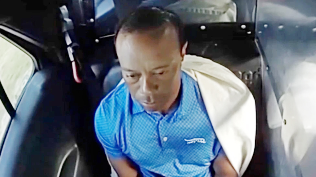 image Bodycam footage shows Tiger Woods called President Trump after crash
