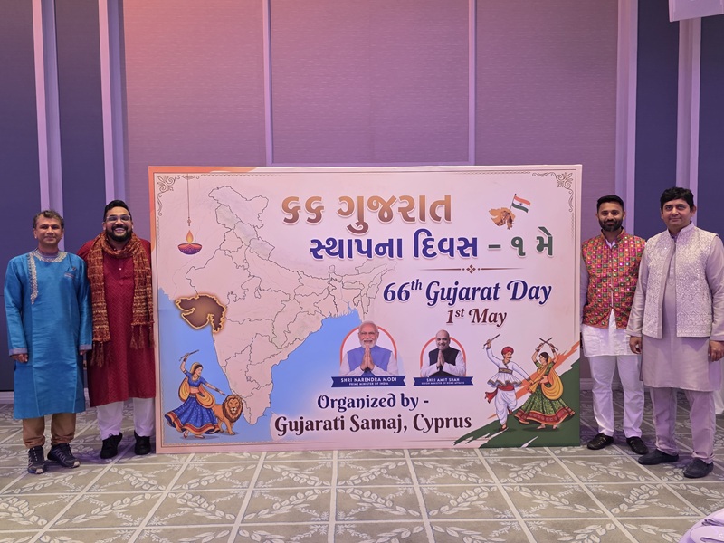 History Made in Limassol: Cyprus Celebrates Its First-Ever Grand Gujarat Statehood Day
