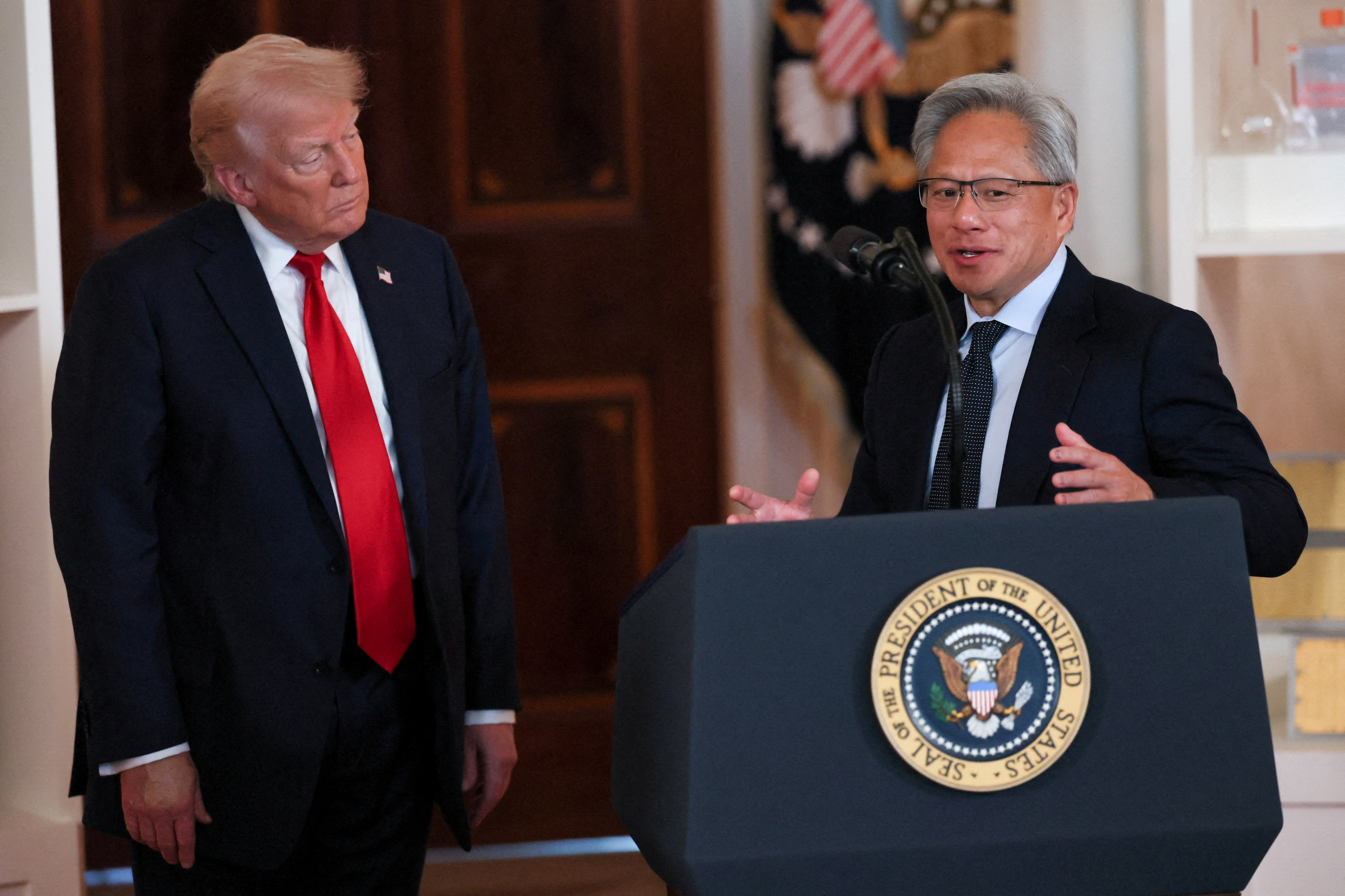 image Nvidia CEO joins Trump&#8217;s mission to &#8216;open up&#8217; China