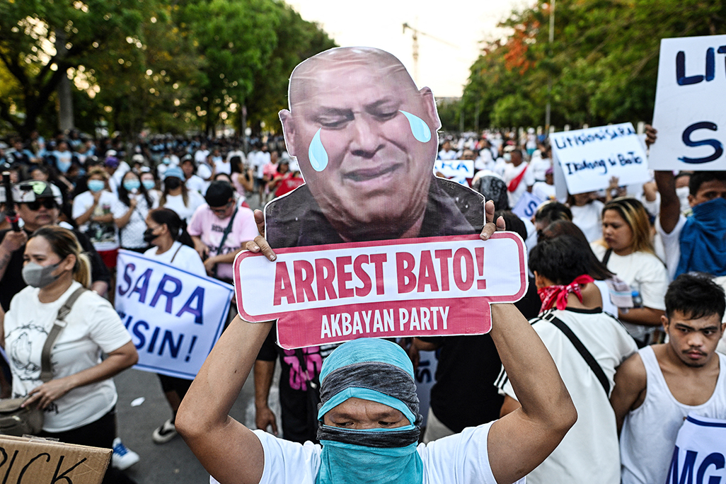 image Philippine politician wanted by ICC makes &#8216;escape&#8217; after Senate chaos