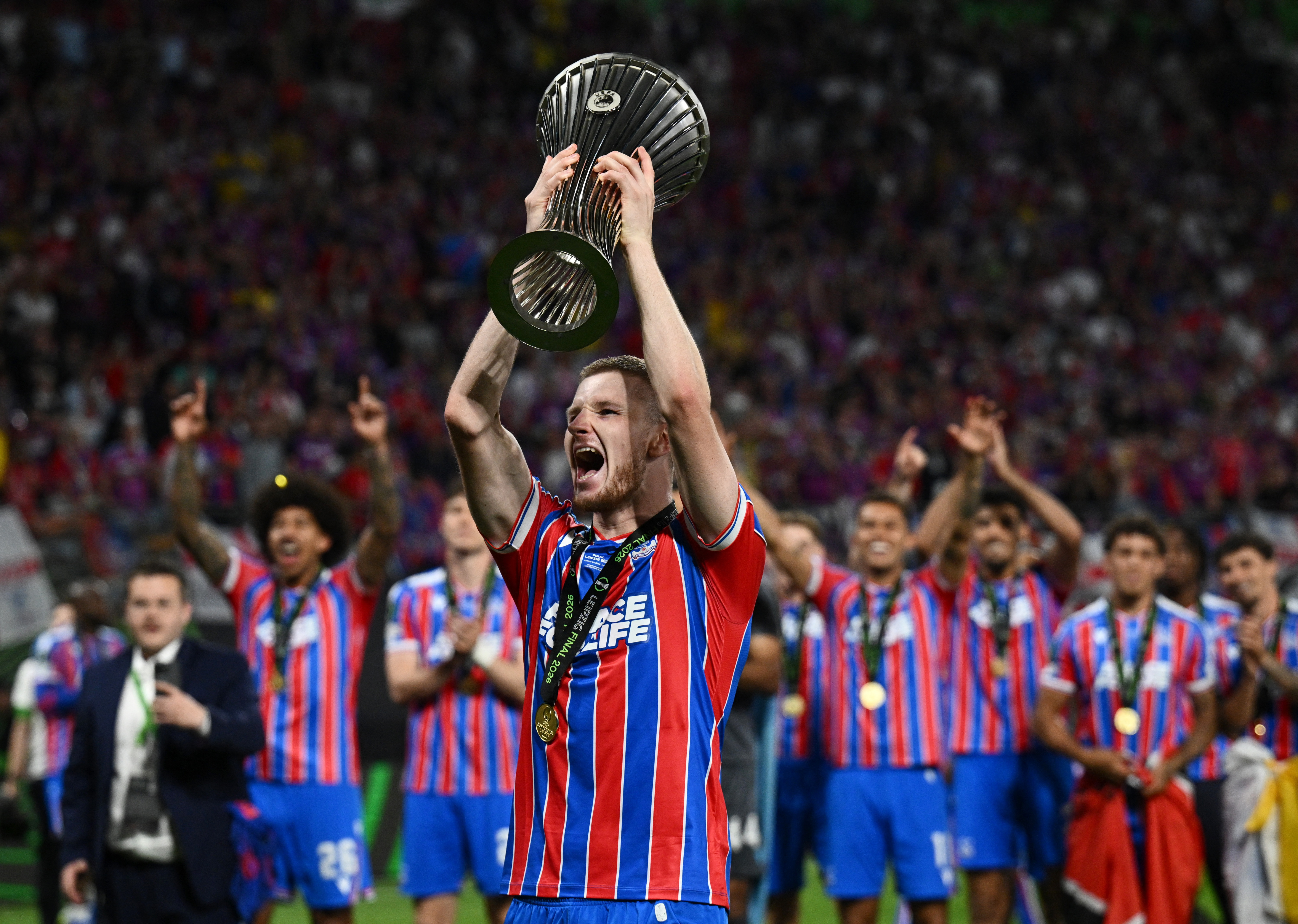 image Wharton pulls strings as Mateta fires Crystal Palace to Conference League crown